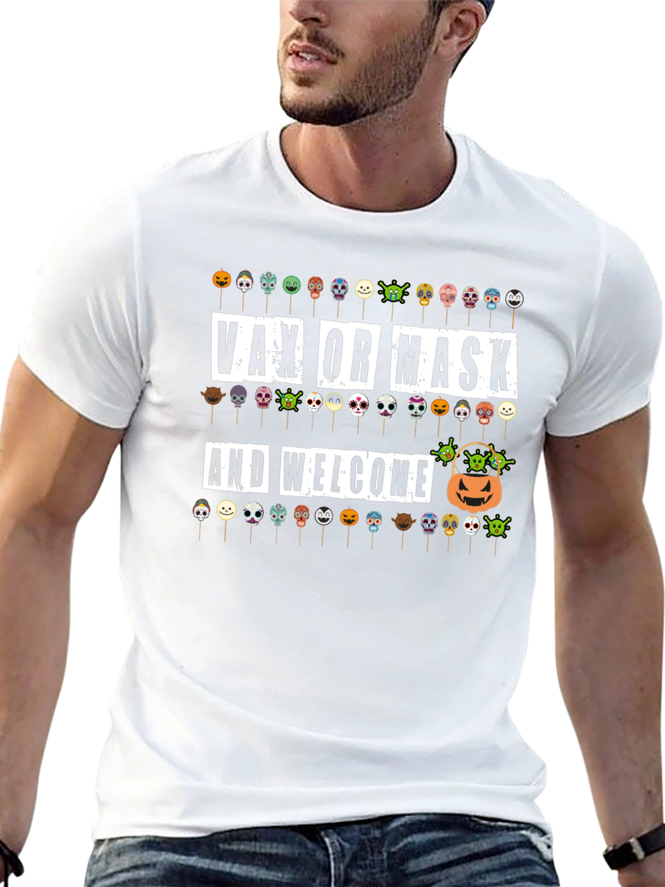 Vax or Mask & Welcome Halloween T-Shirt
