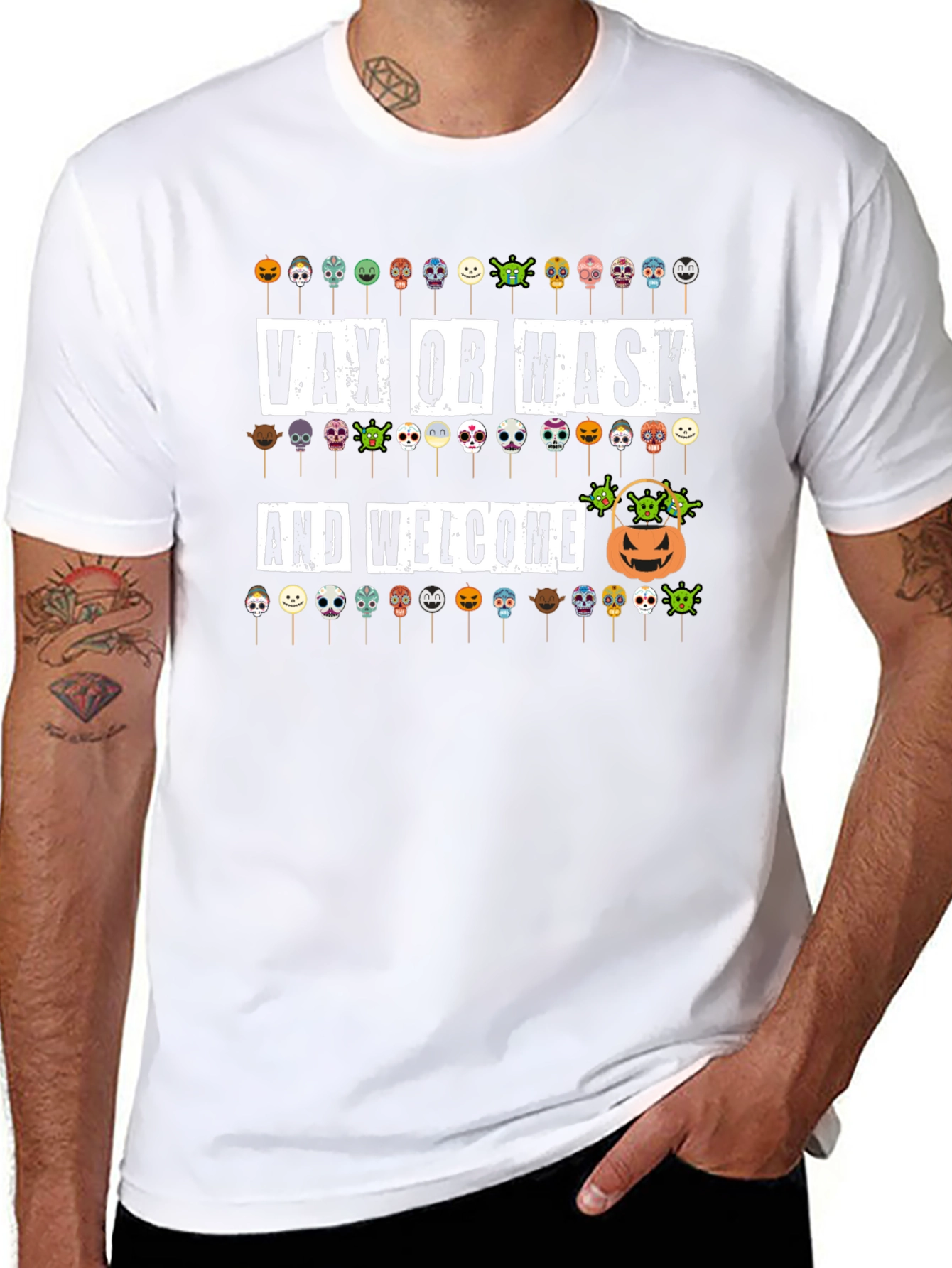 Vax or Mask & Welcome Halloween T-Shirt