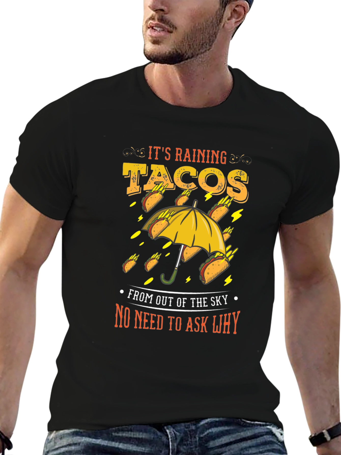 Its Raining Tacos Mens Graphic T-Shirt