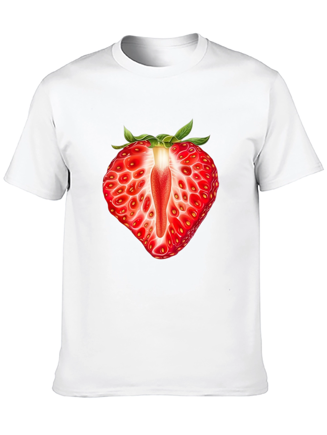 Strawberry Slice Graphic T-Shirt - Unisex Black Tee