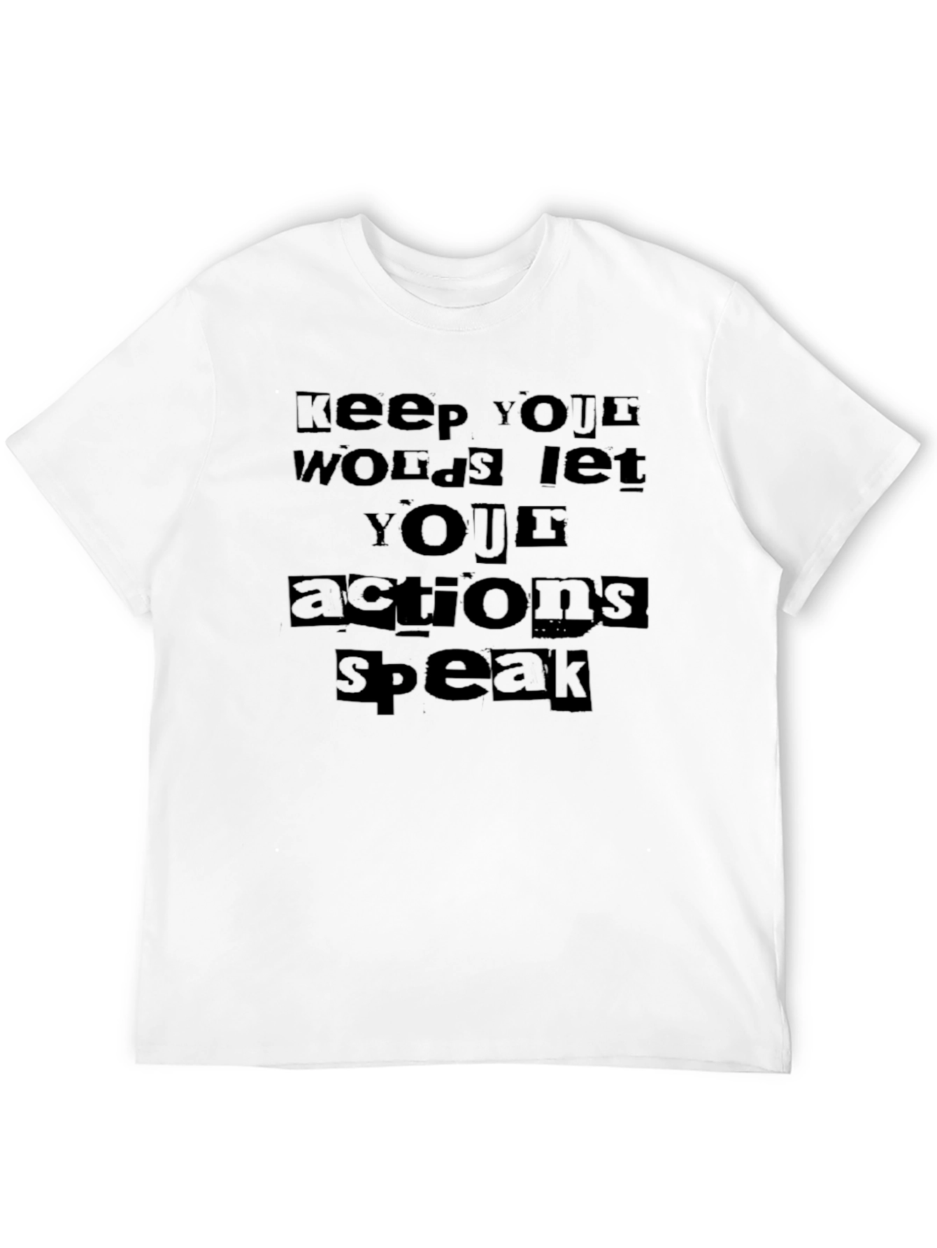 Actions Speak Louder T-Shirt - Mens Black Tee