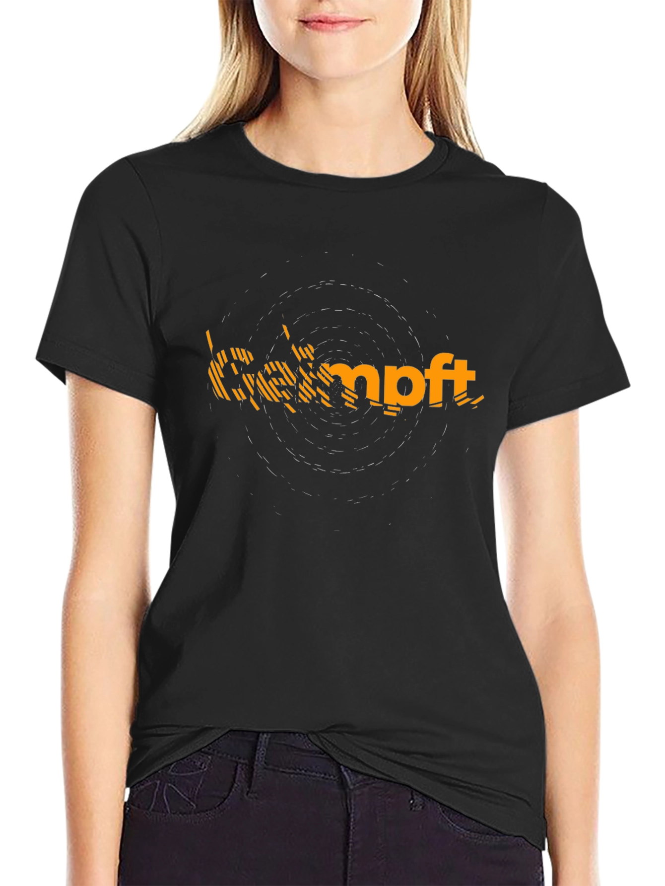 Camft Mens Black Graphic Tee