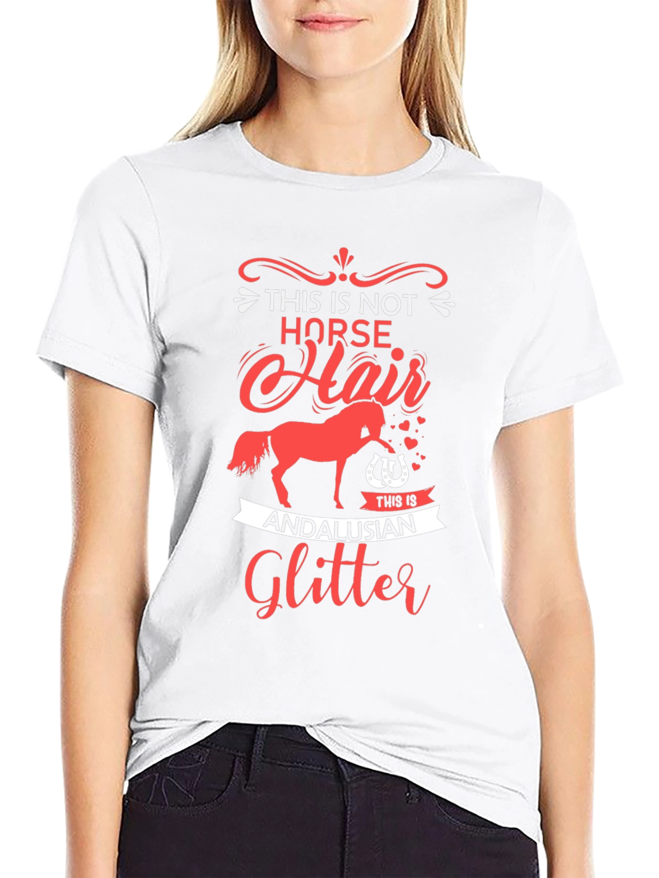Horse Lover T-Shirt: Andalusian Glitter Tee