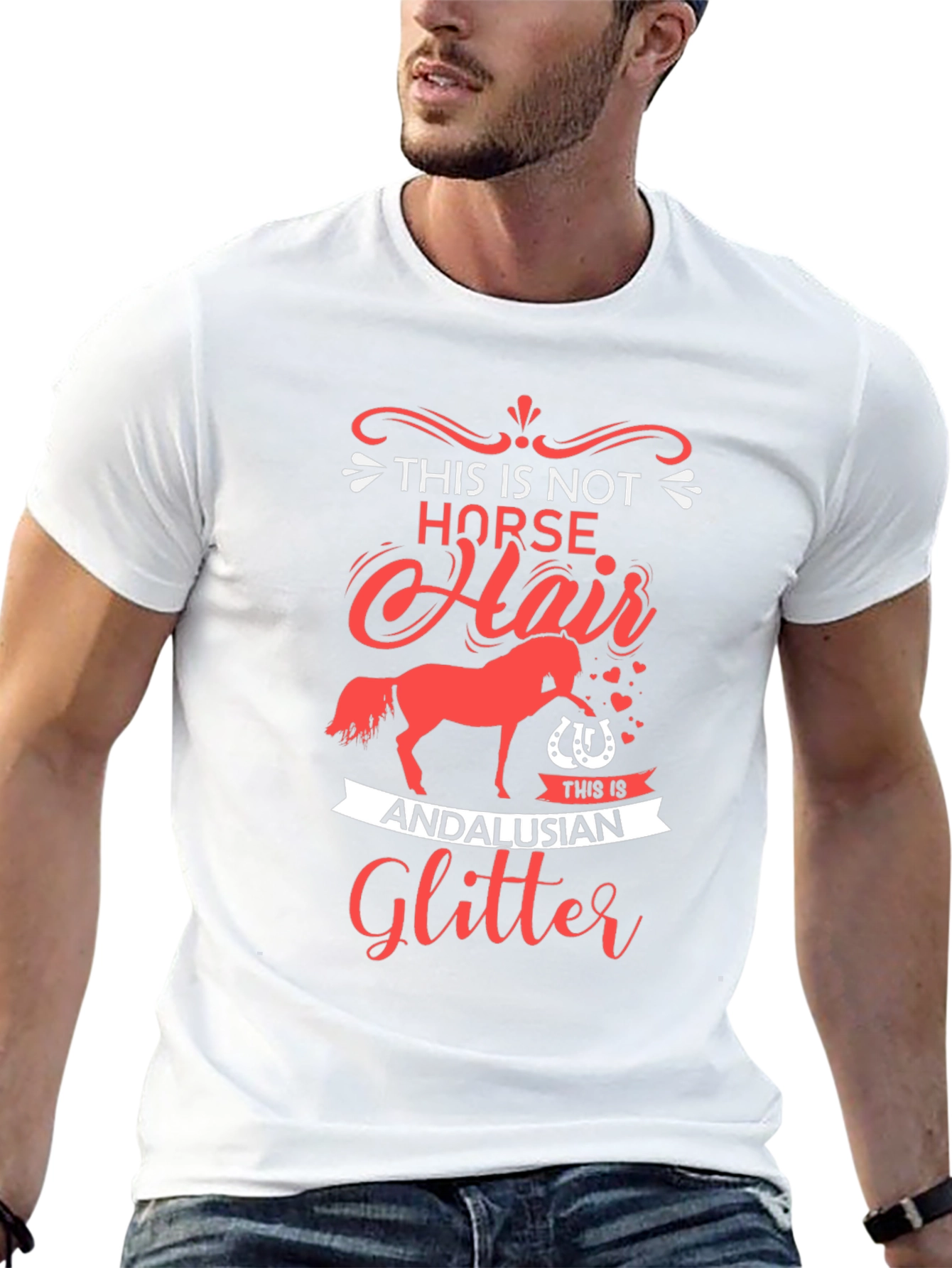 Horse Lover T-Shirt: Andalusian Glitter Tee