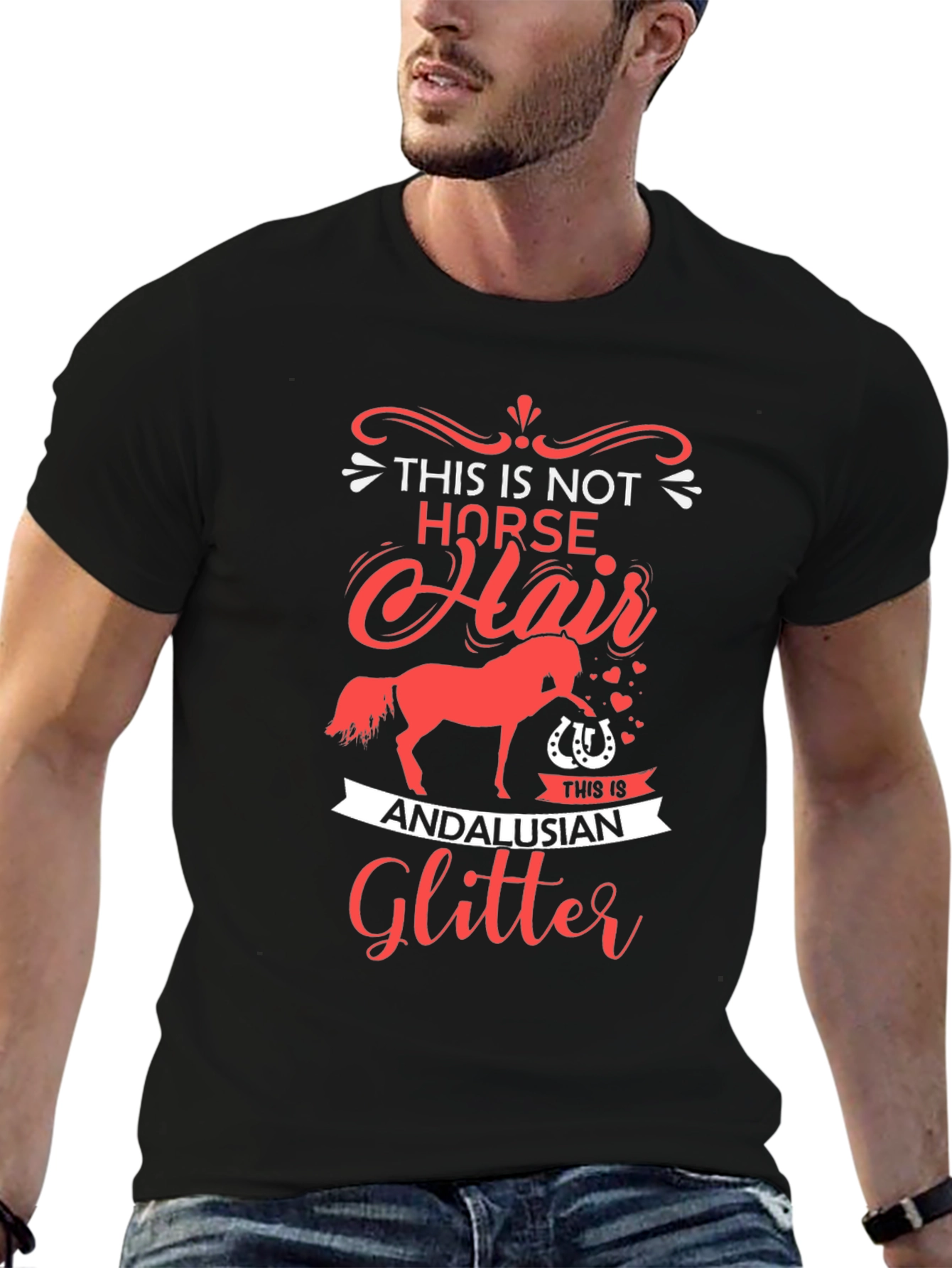 Horse Lover T-Shirt: Andalusian Glitter Tee