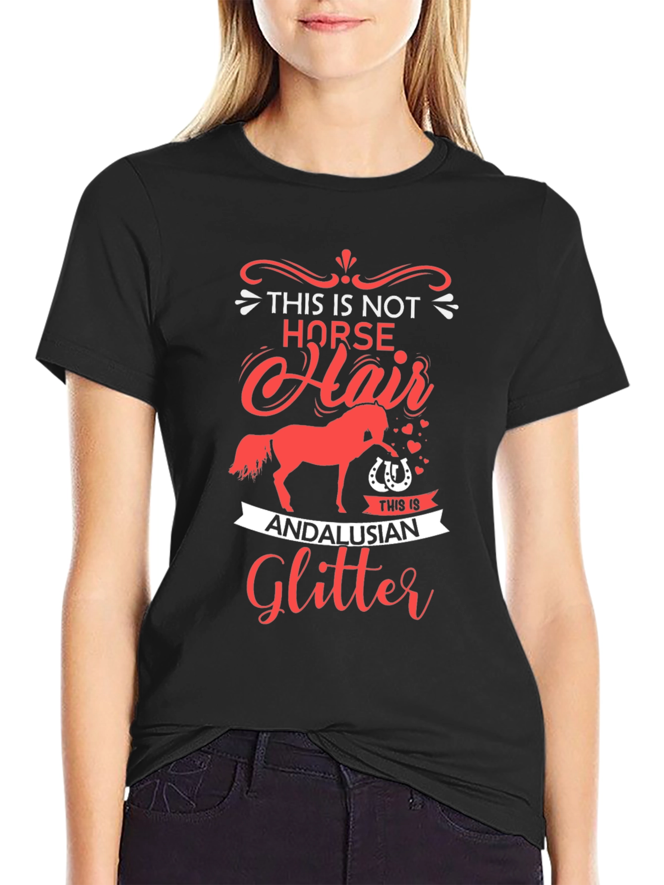 Horse Lover T-Shirt: Andalusian Glitter Tee