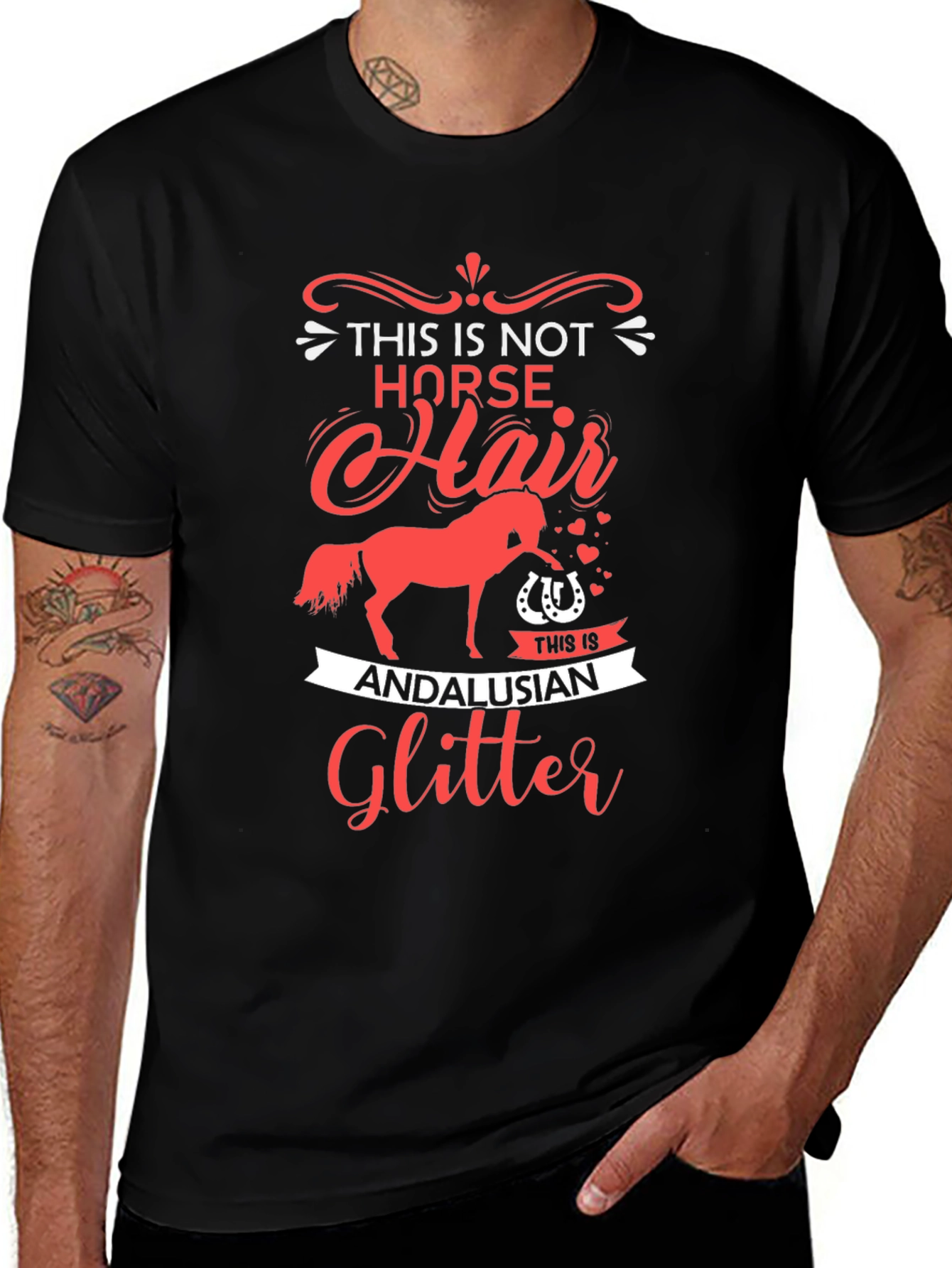 Horse Lover T-Shirt: Andalusian Glitter Tee