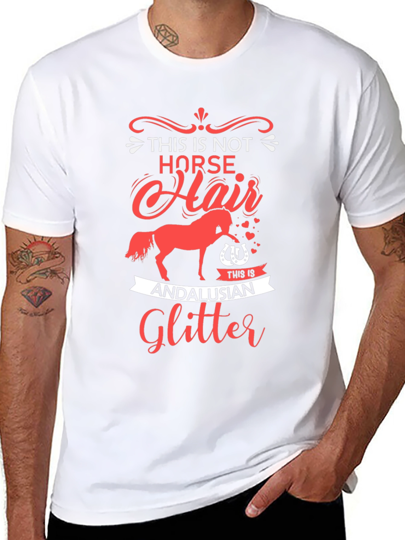 Horse Lover T-Shirt: Andalusian Glitter Tee