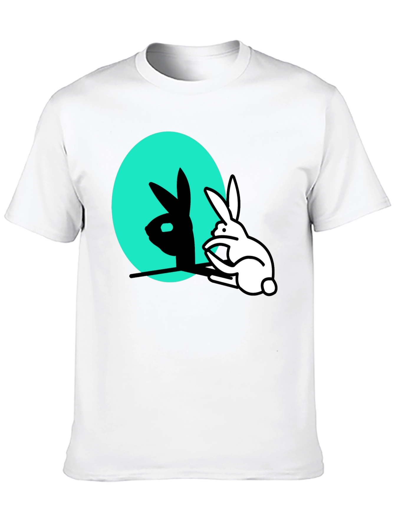 Rabbit Shadow T-Shirt - Funny Animal Tee