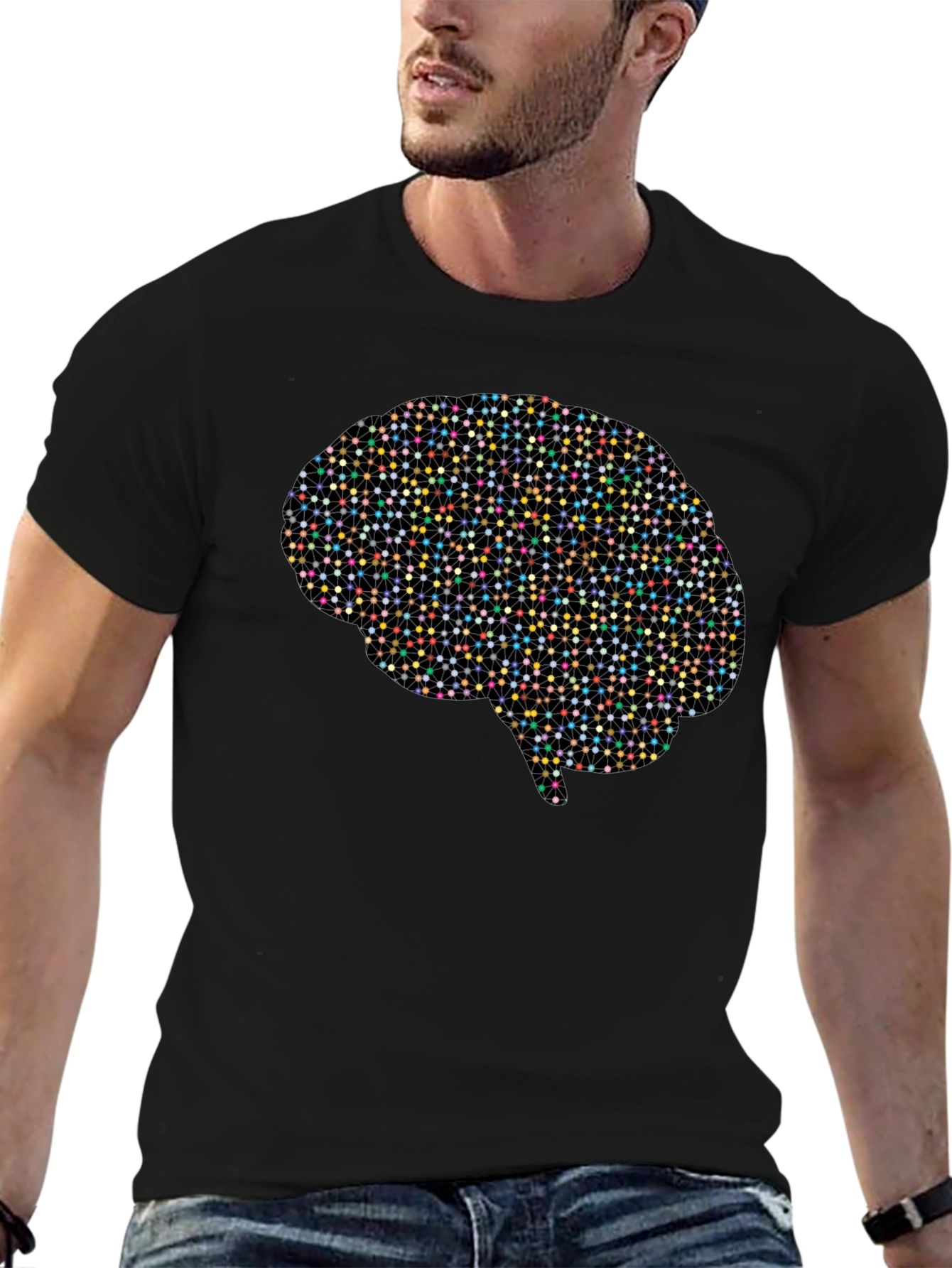 Brain Connection T-Shirt - Black Novelty Tee