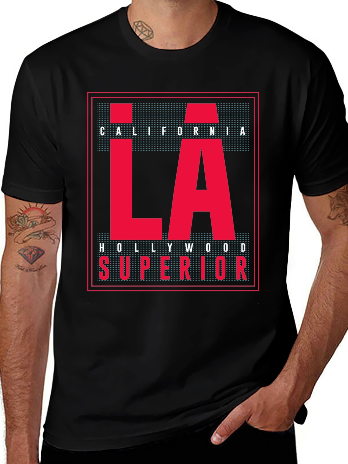 LA California Graphic Tee - Black