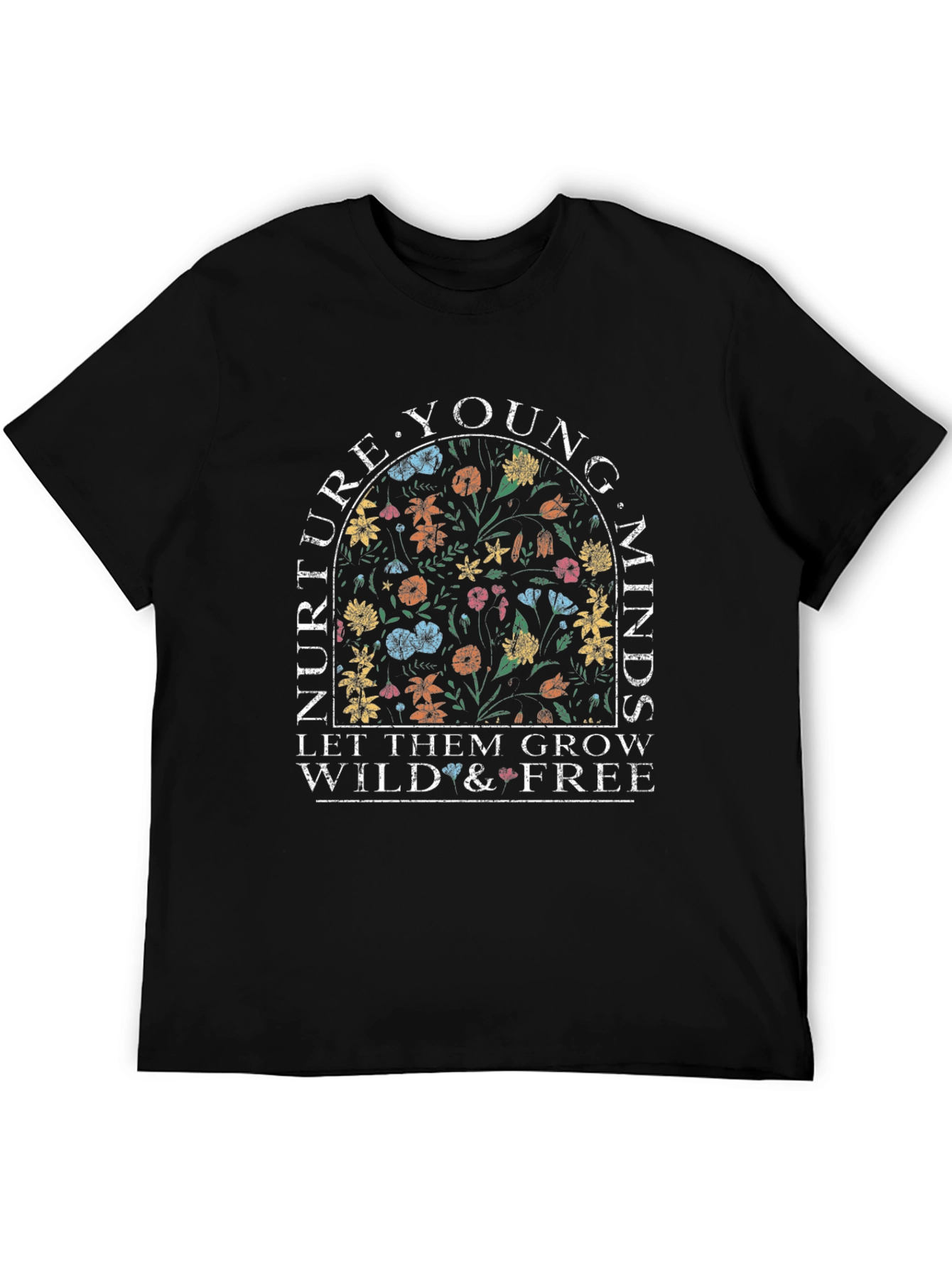 Nurture Young Minds Floral Graphic Tee