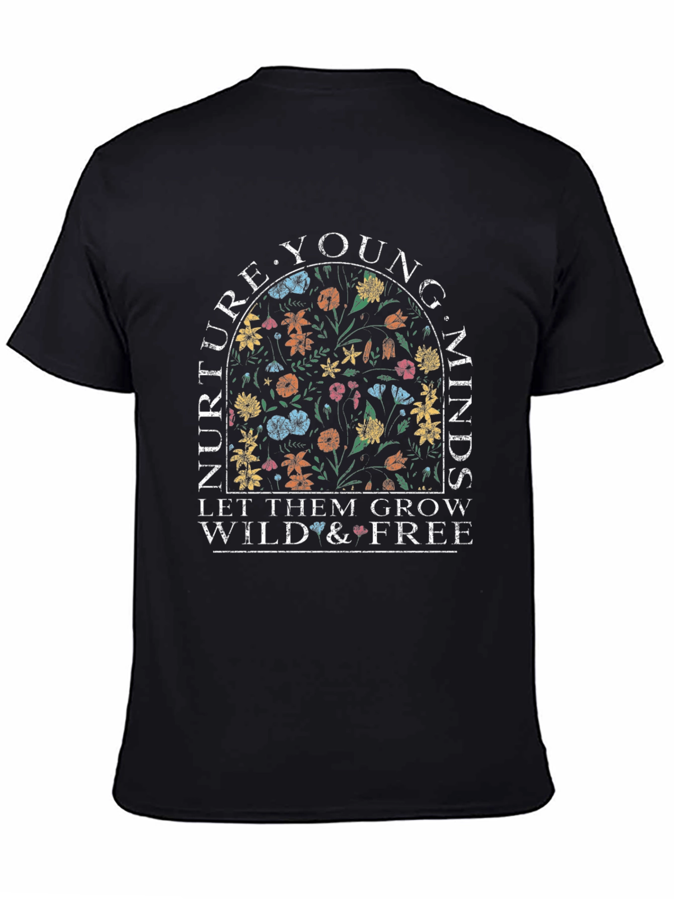 Nurture Young Minds Floral Graphic Tee
