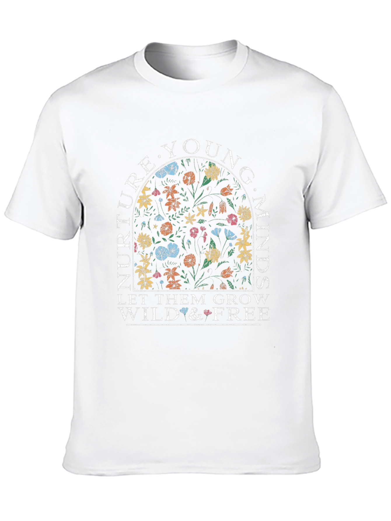 Nurture Young Minds Floral Graphic Tee