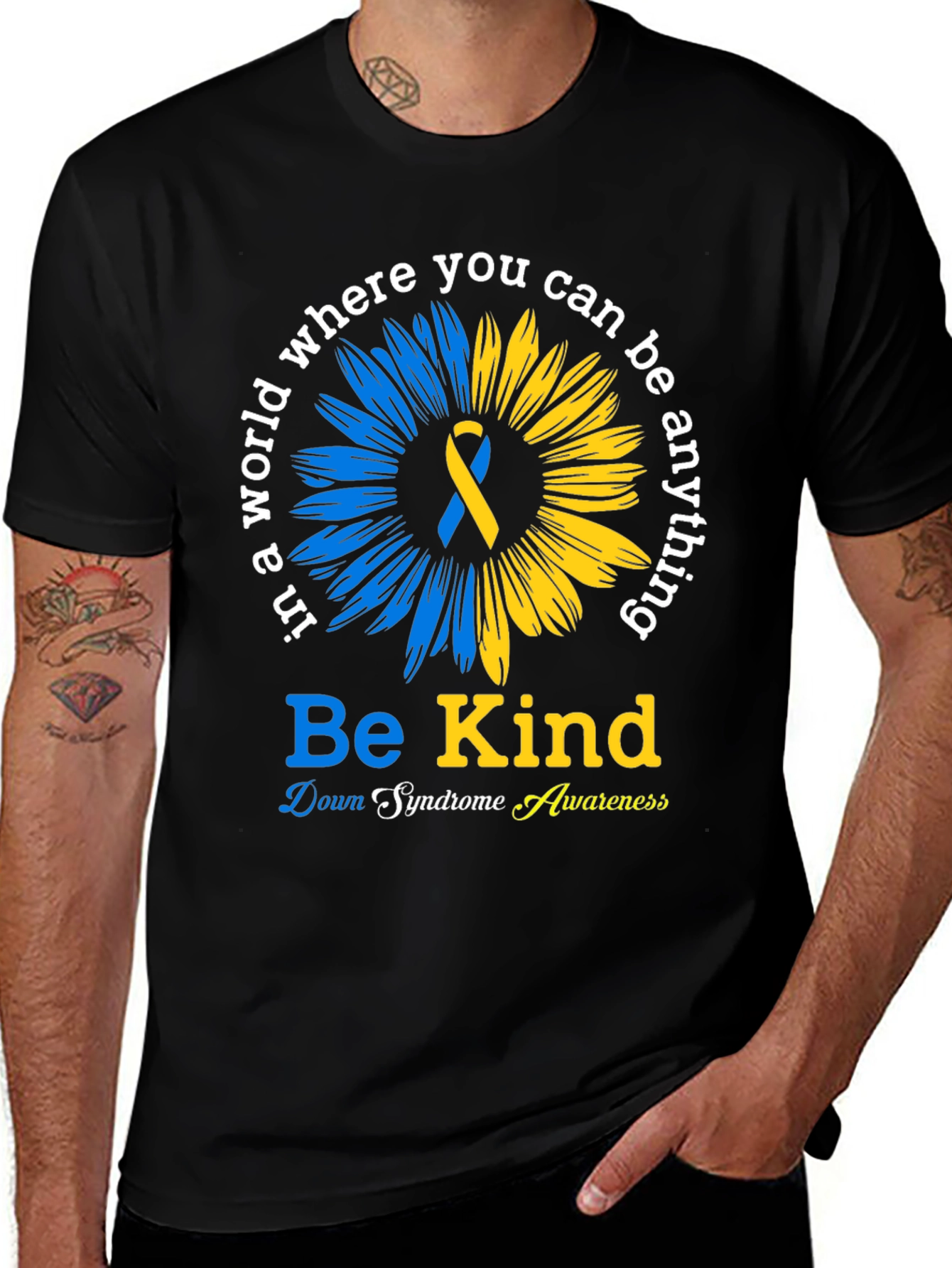 Be Kind Down Syndrome Awareness T-Shirt