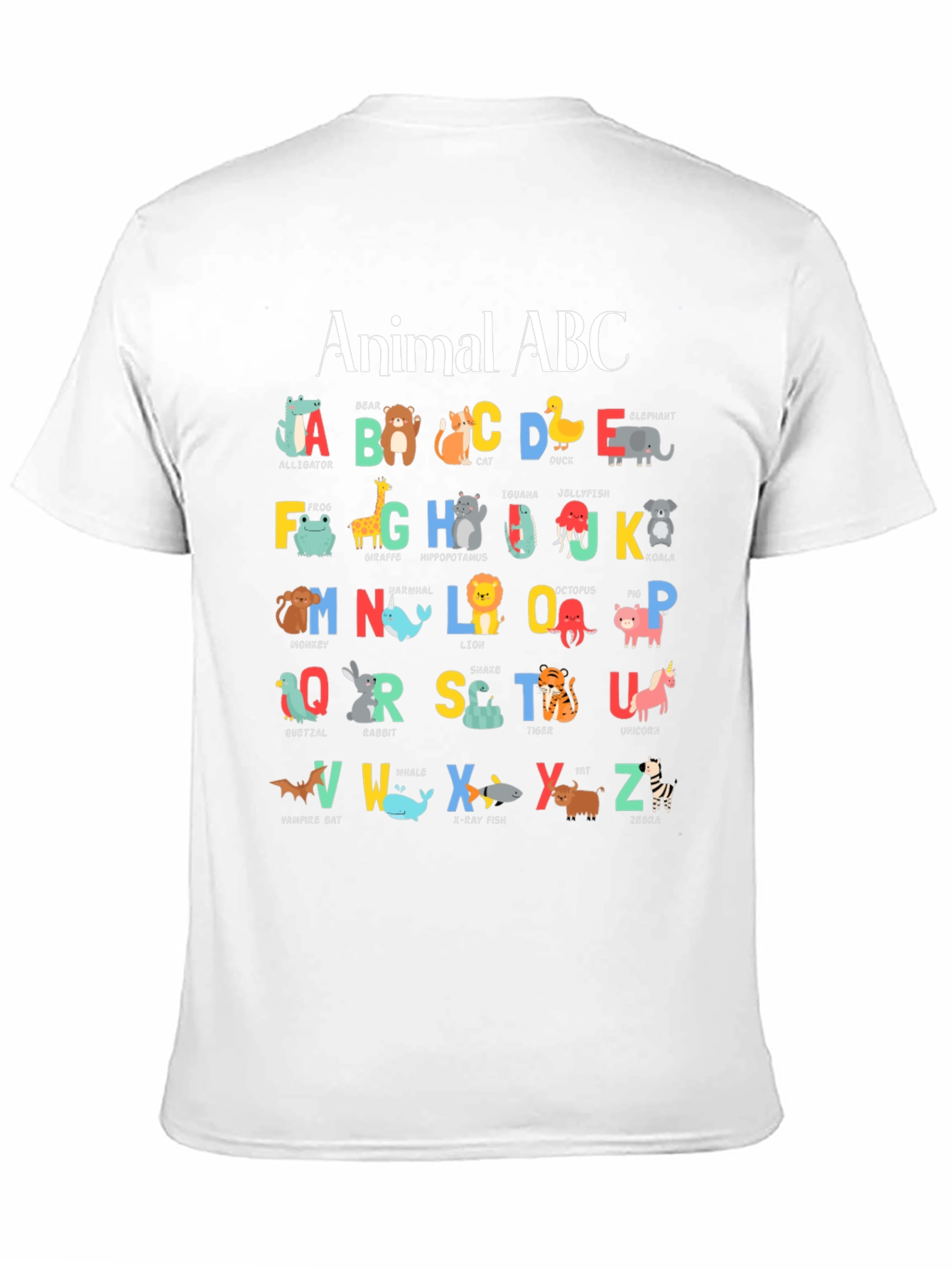 Animal ABCs Graphic T-Shirt - Educational Kids Design
