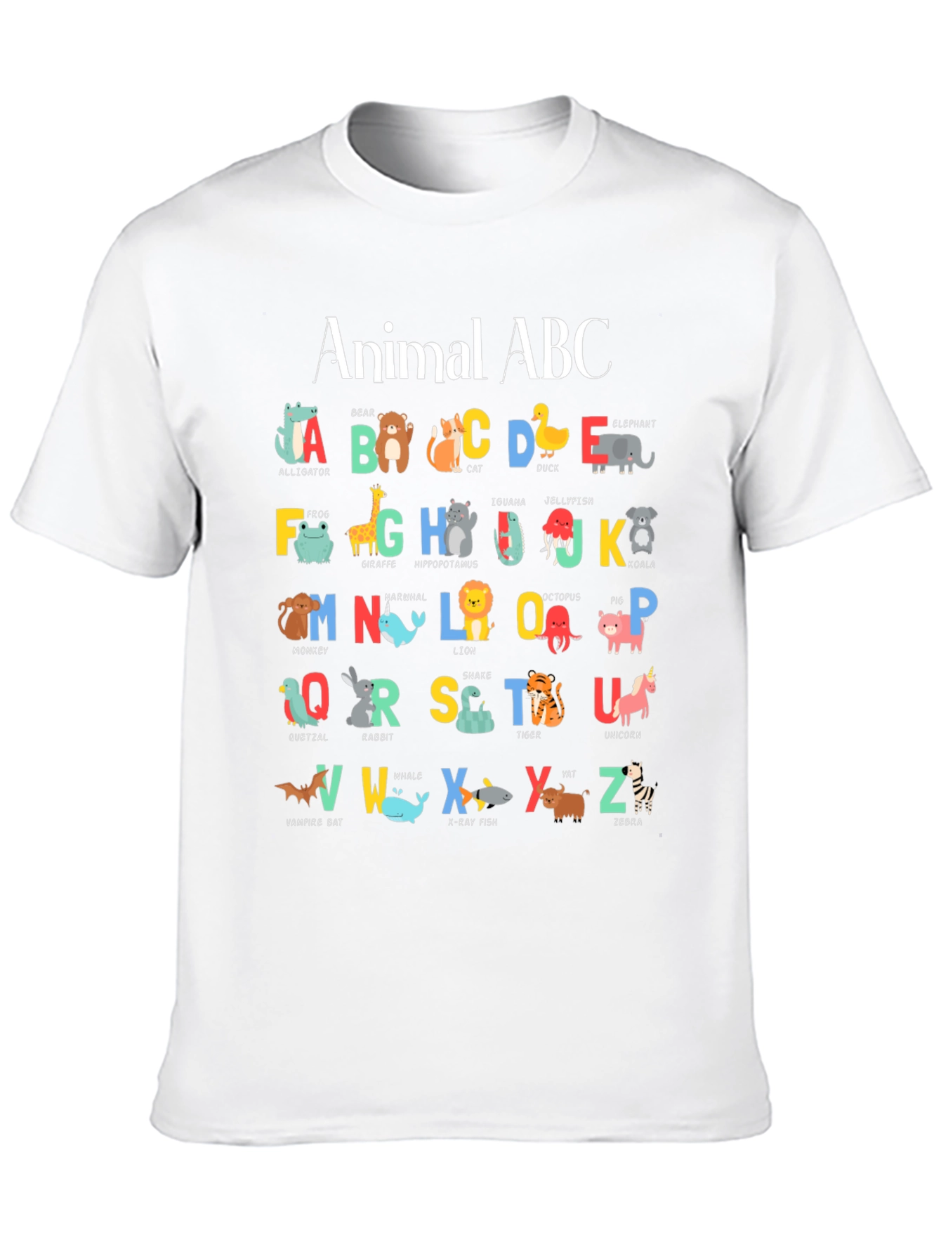 Animal ABCs Graphic T-Shirt - Educational Kids Design