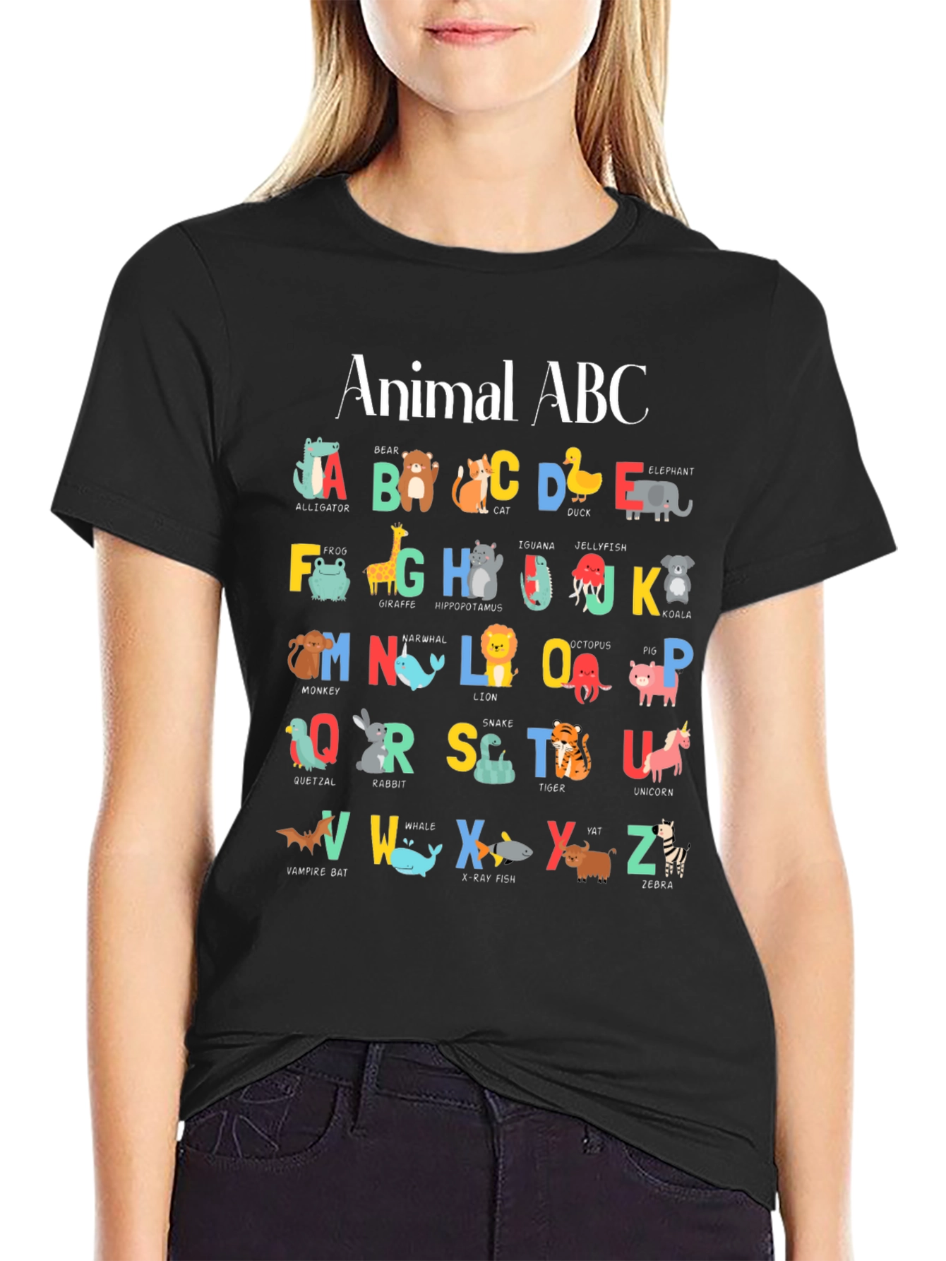 Animal ABCs Graphic T-Shirt - Educational Kids Design