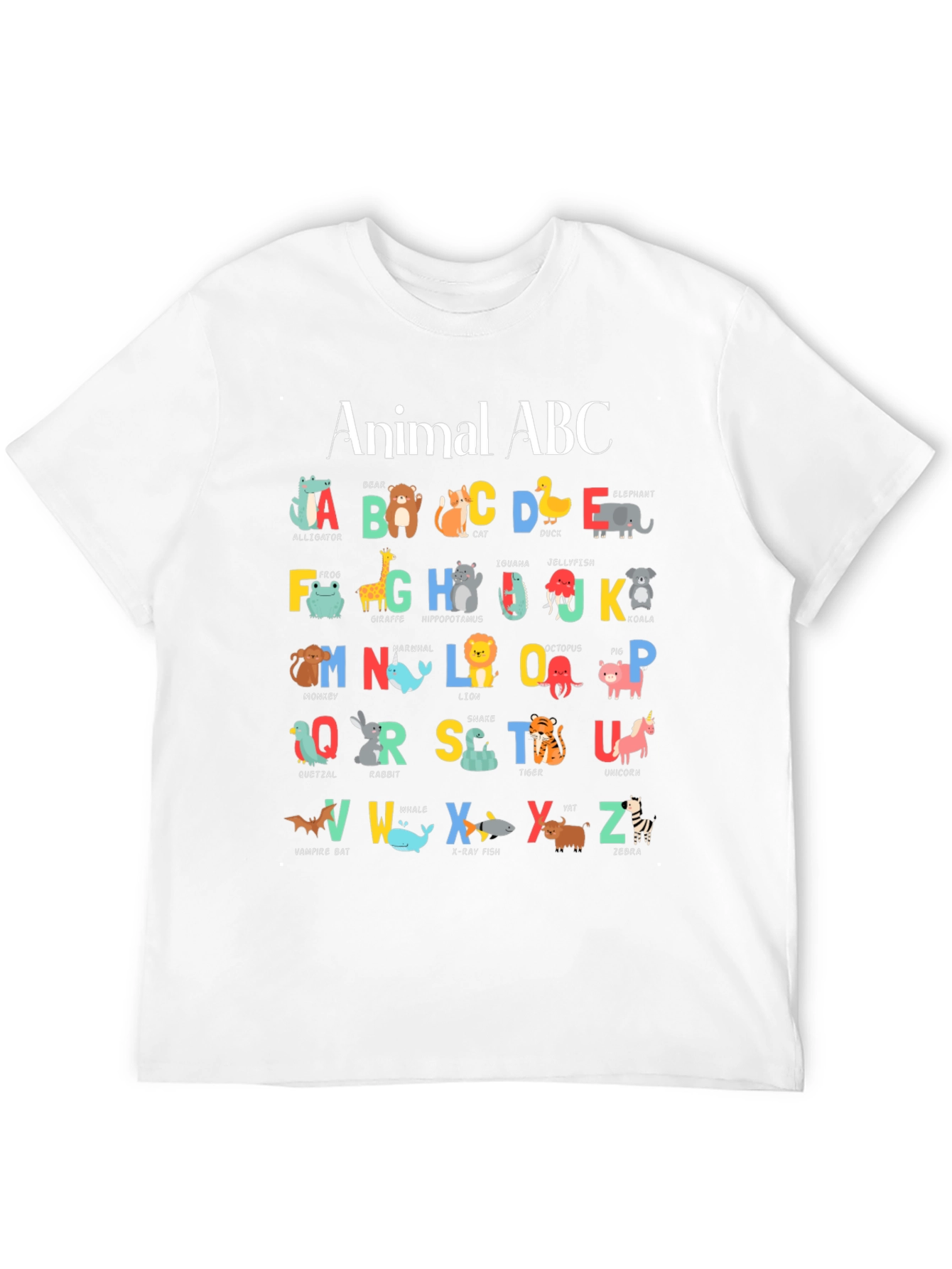 Animal ABCs Graphic T-Shirt - Educational Kids Design