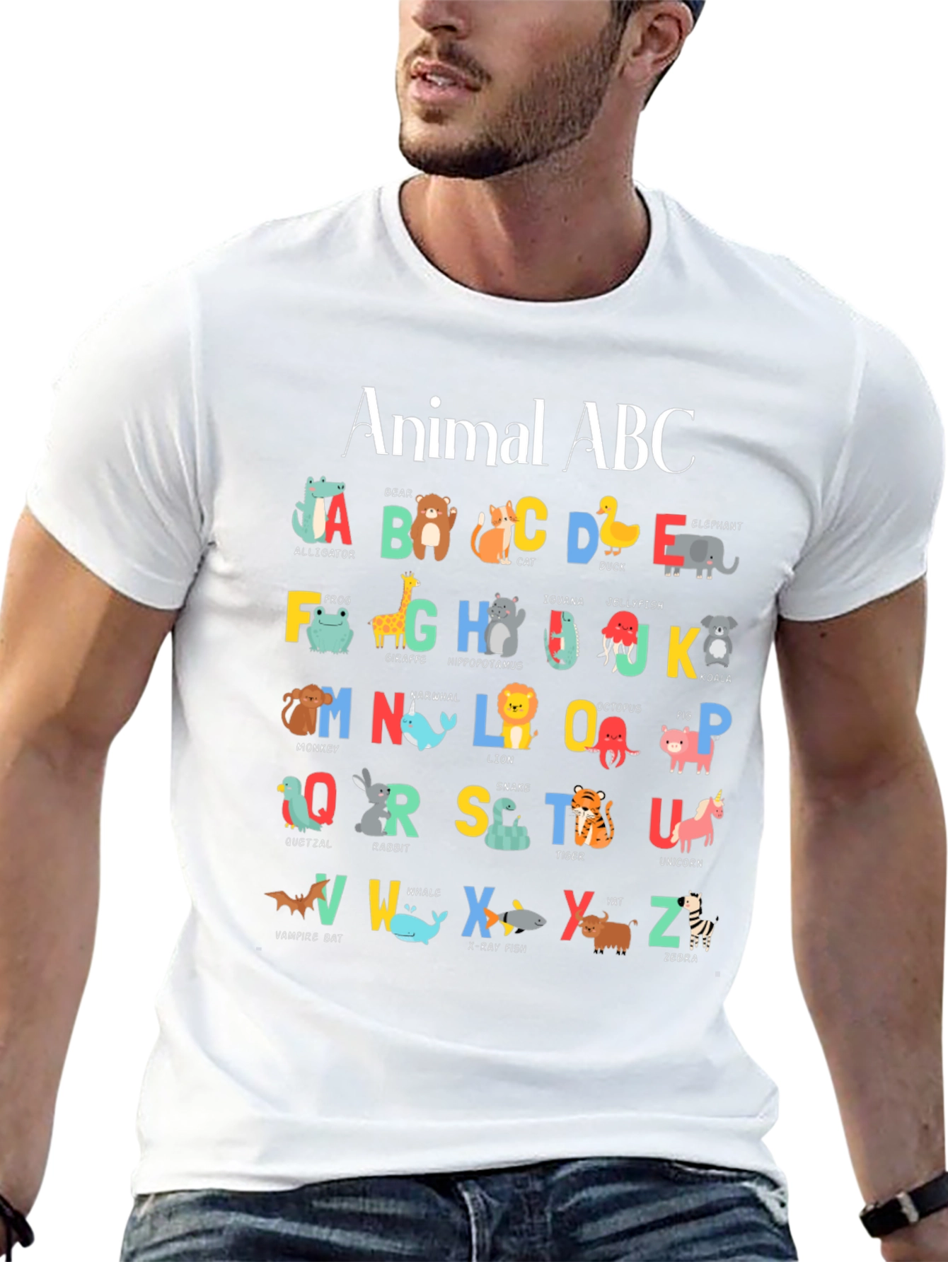 Animal ABCs Graphic T-Shirt - Educational Kids Design