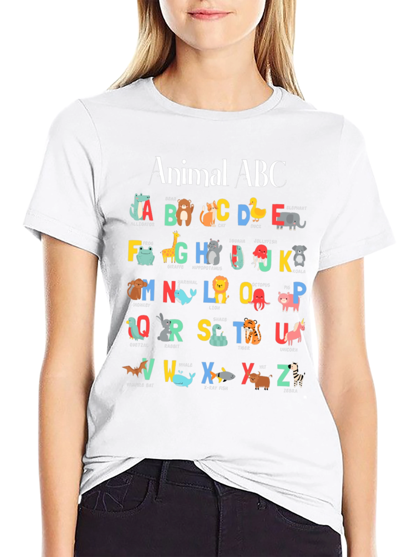 Animal ABCs Graphic T-Shirt - Educational Kids Design