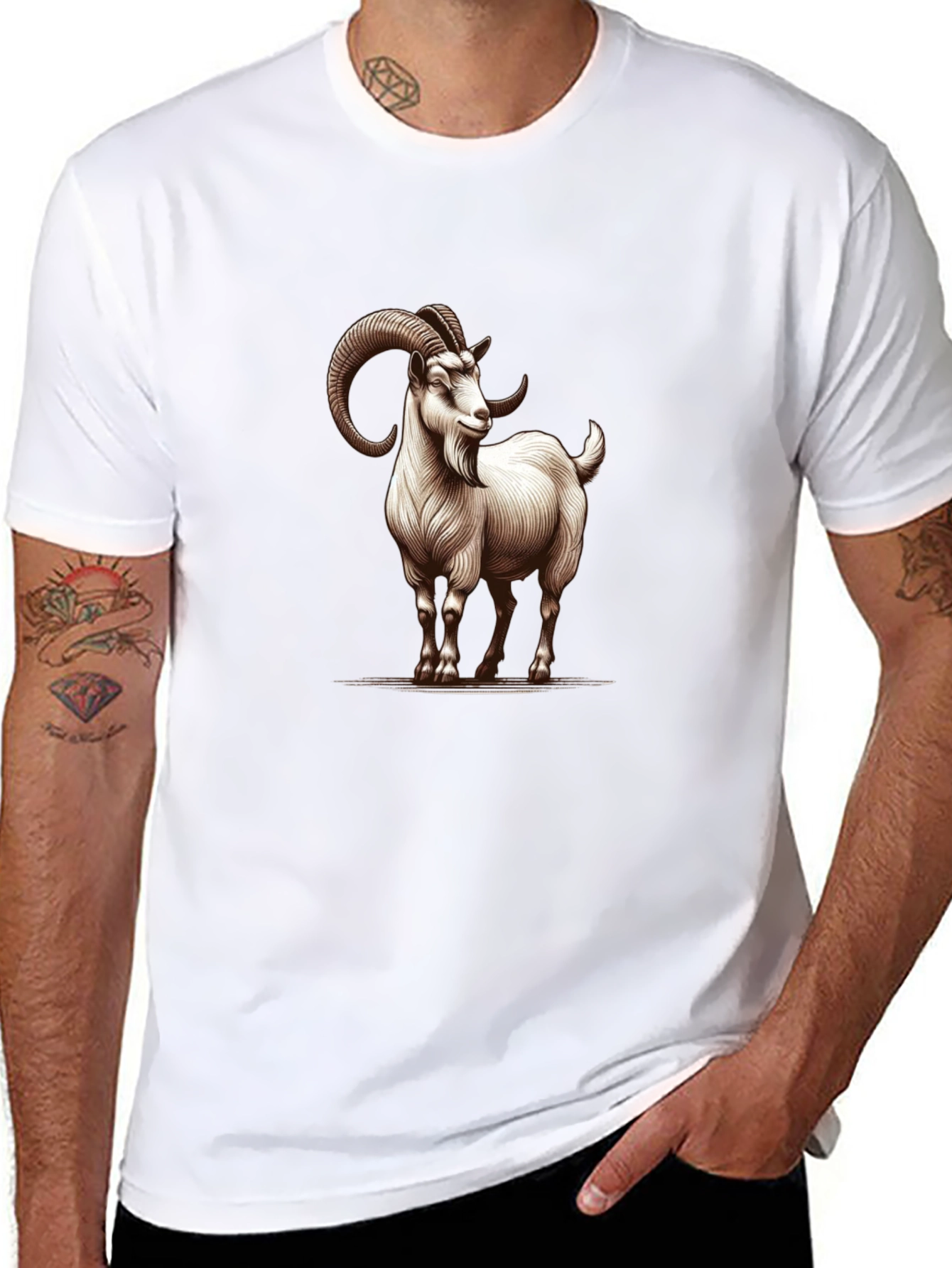 Goat Graphic Black T-Shirt