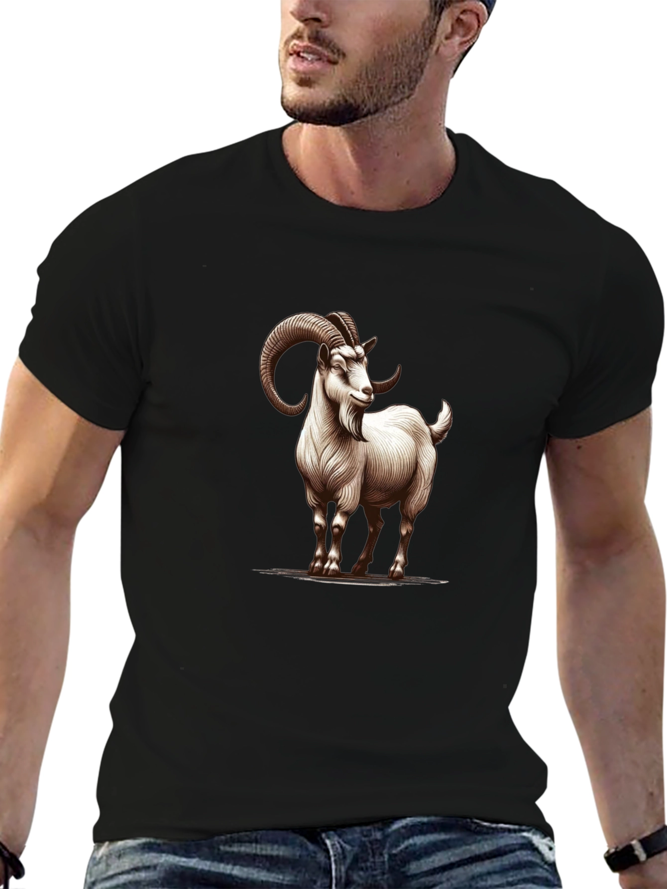 Goat Graphic Black T-Shirt