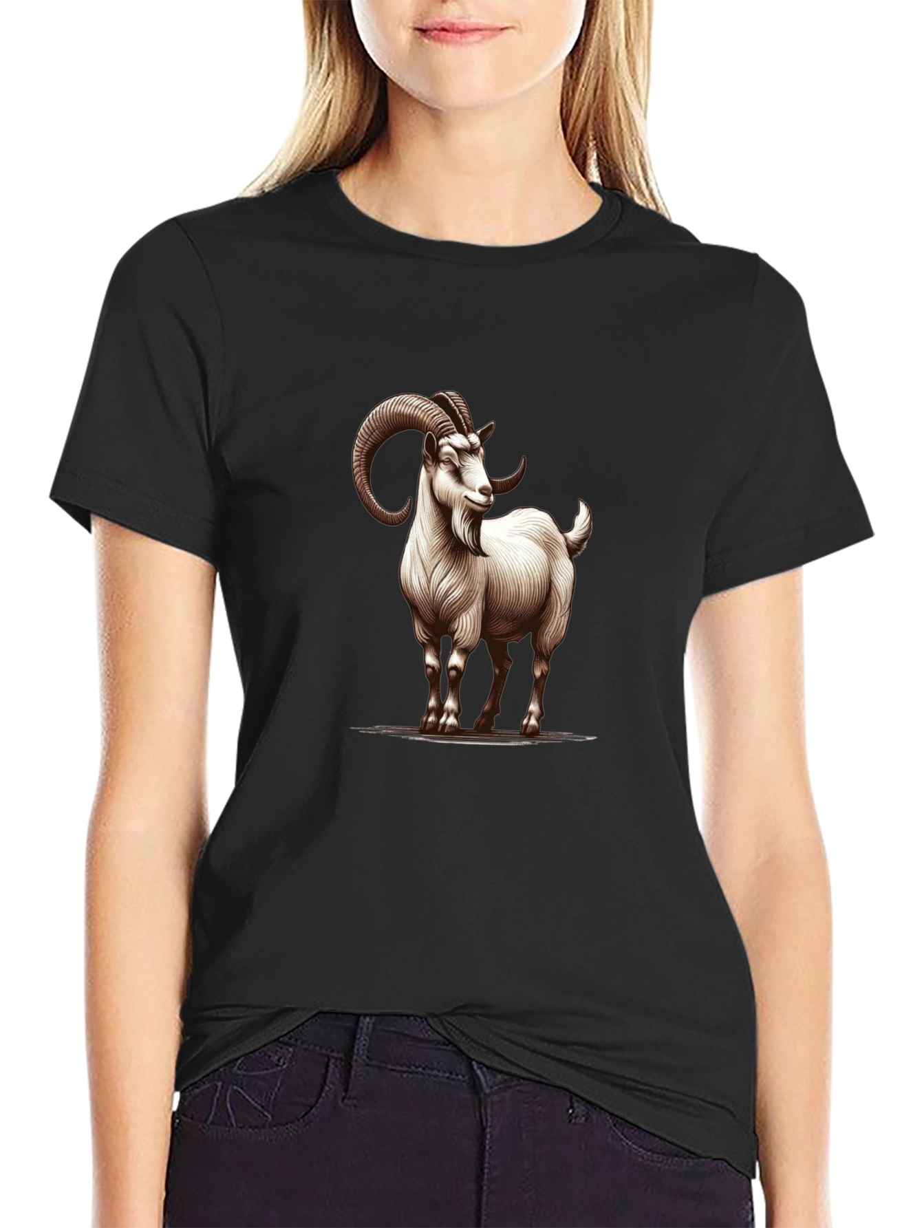 Goat Graphic Black T-Shirt