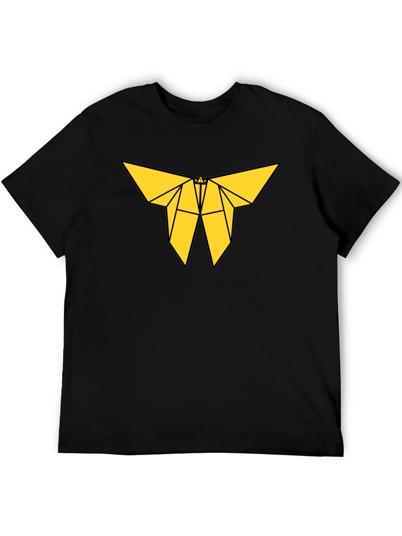 Geometric Origami Moth Black Tee