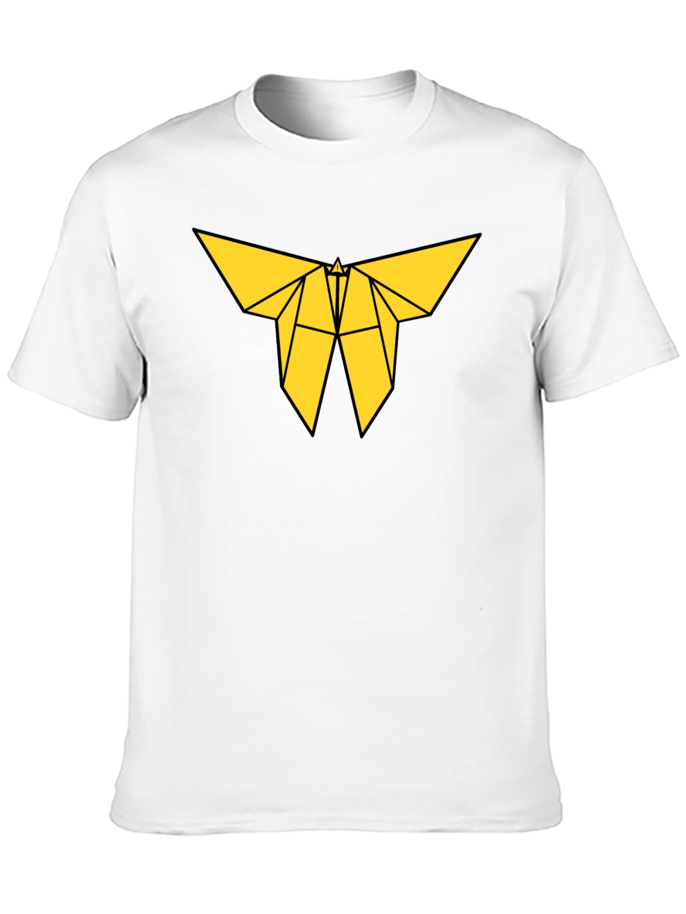 Geometric Origami Moth Black Tee