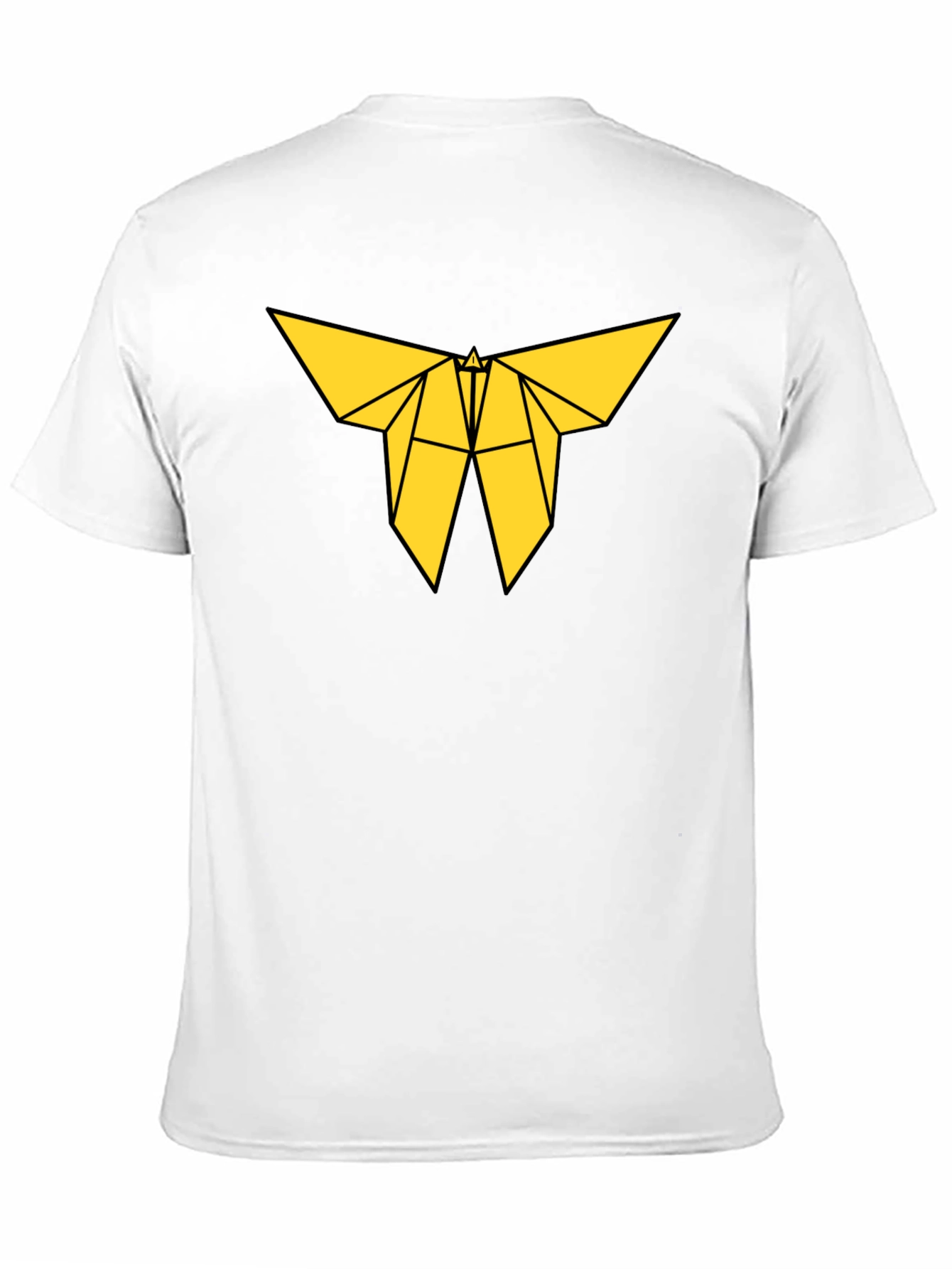 Geometric Origami Moth Black Tee