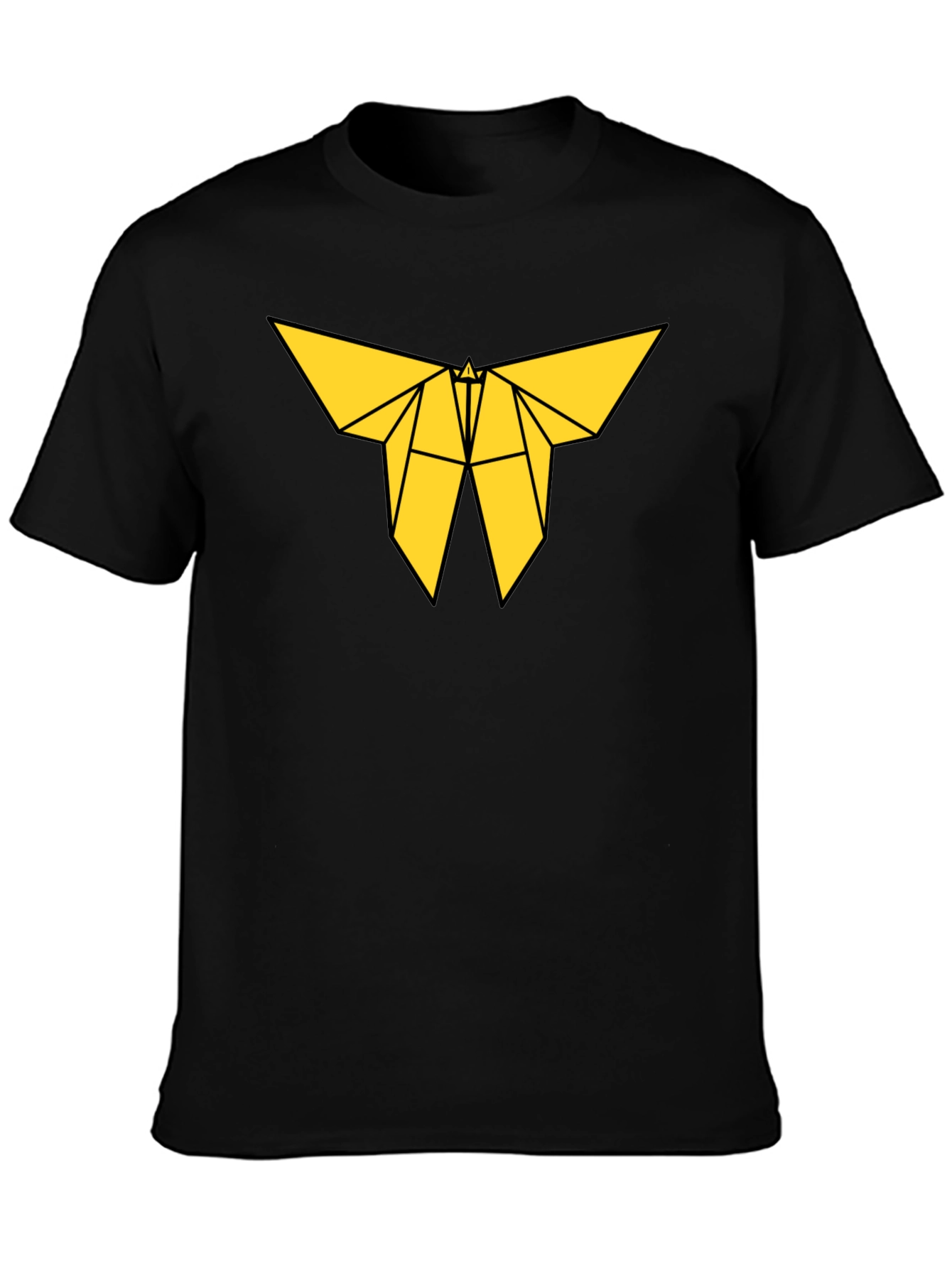 Geometric Origami Moth Black Tee