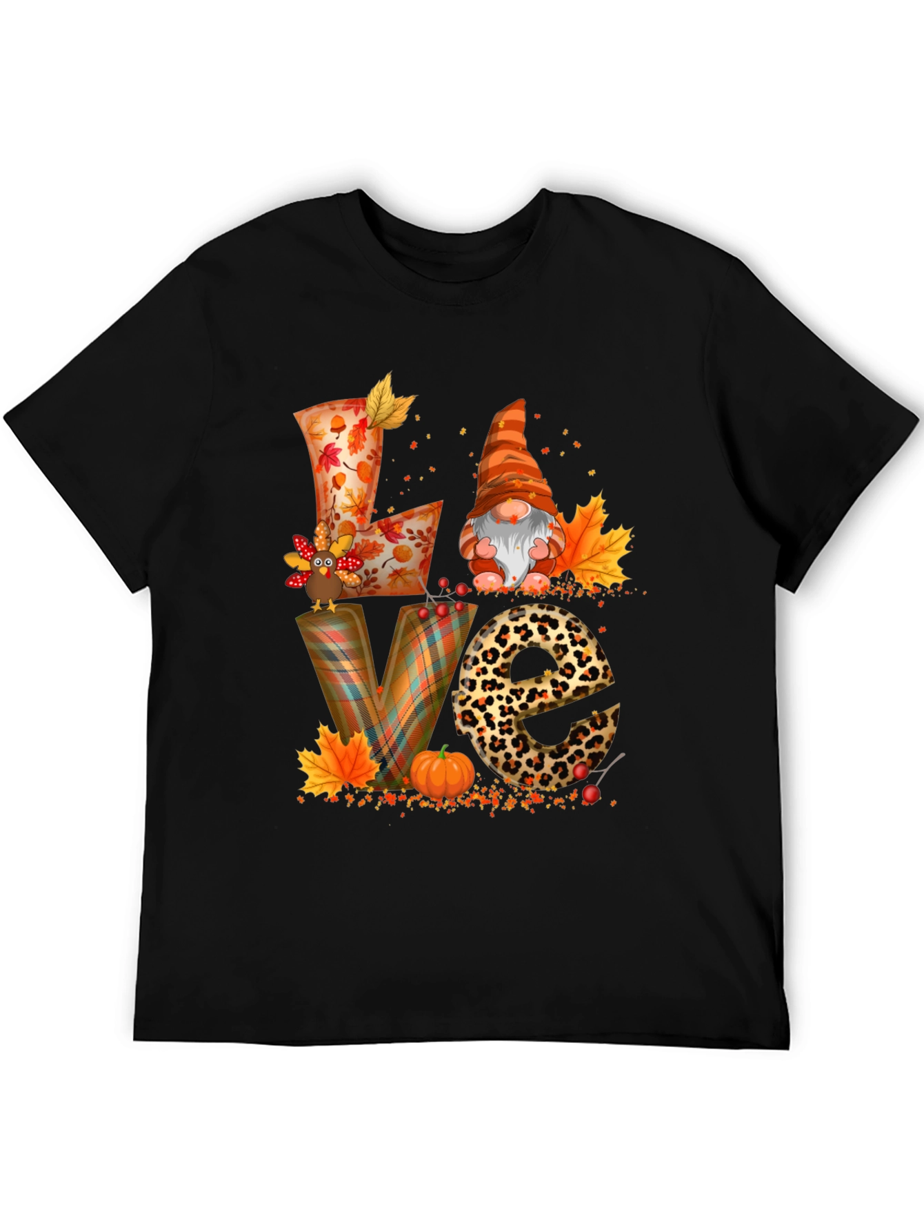 Fall Love Graphic T-Shirt Autumn Thanksgiving
