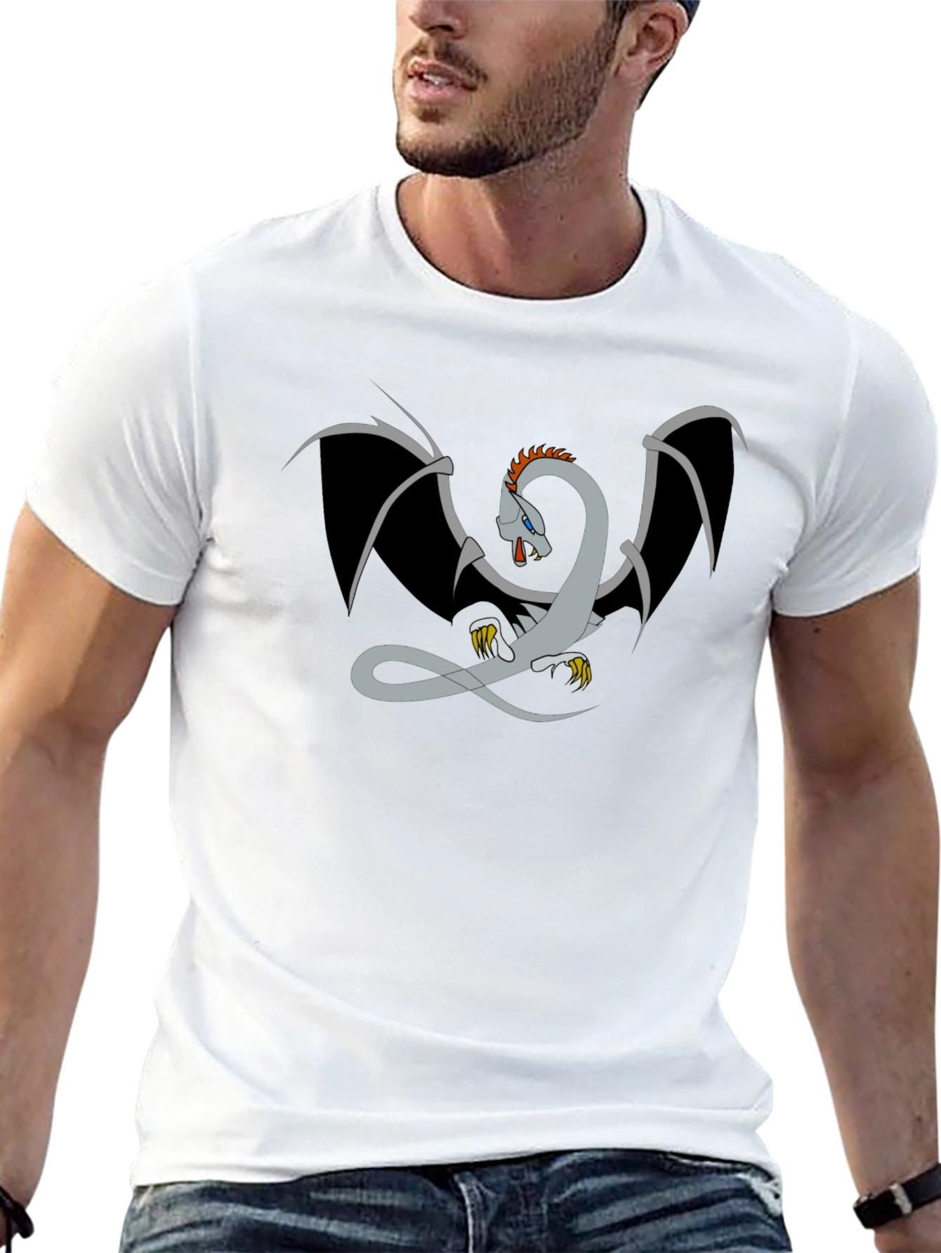 Dragon Graphic T-Shirt - Mens Black Tee