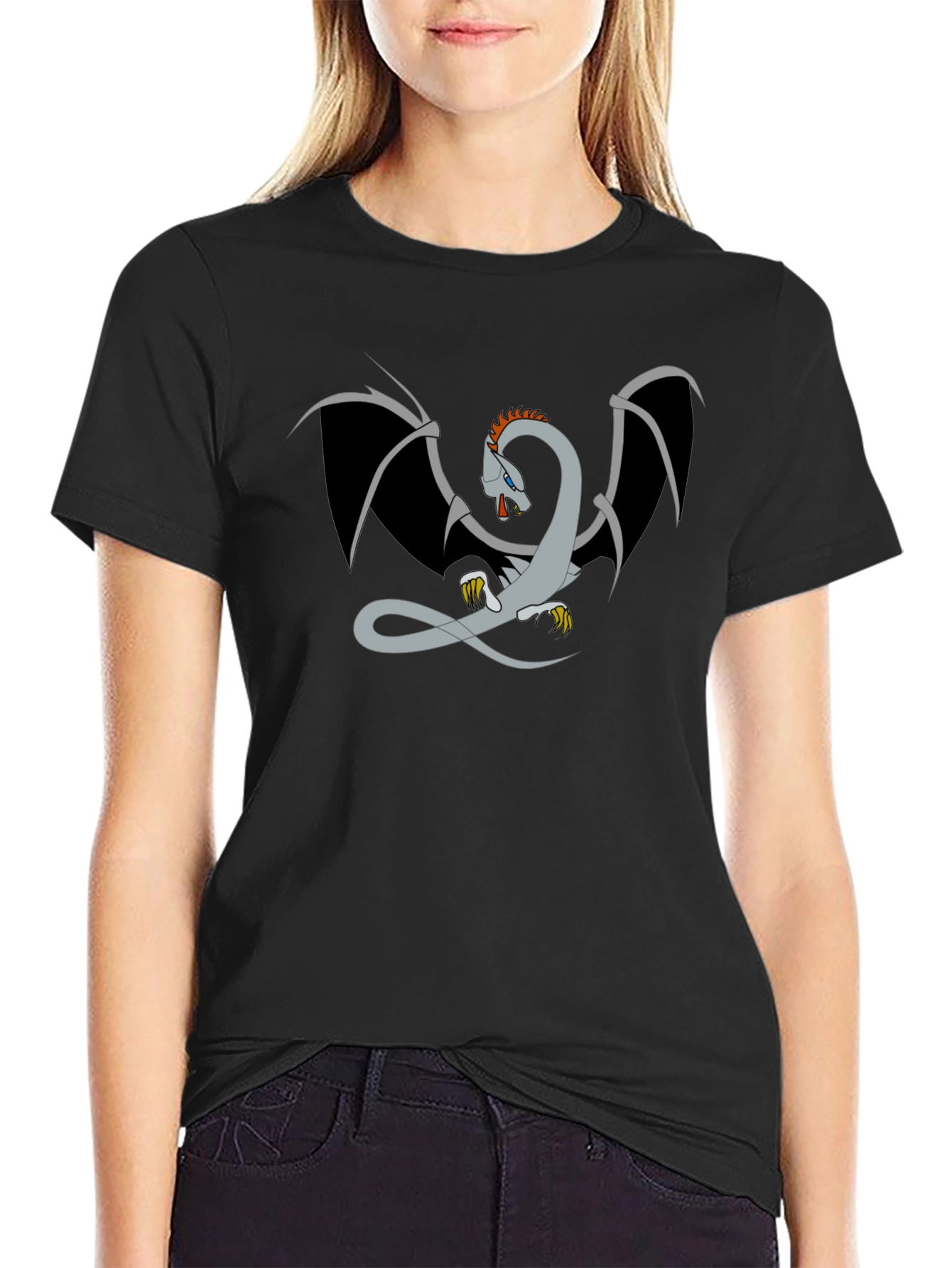 Dragon Graphic T-Shirt - Mens Black Tee