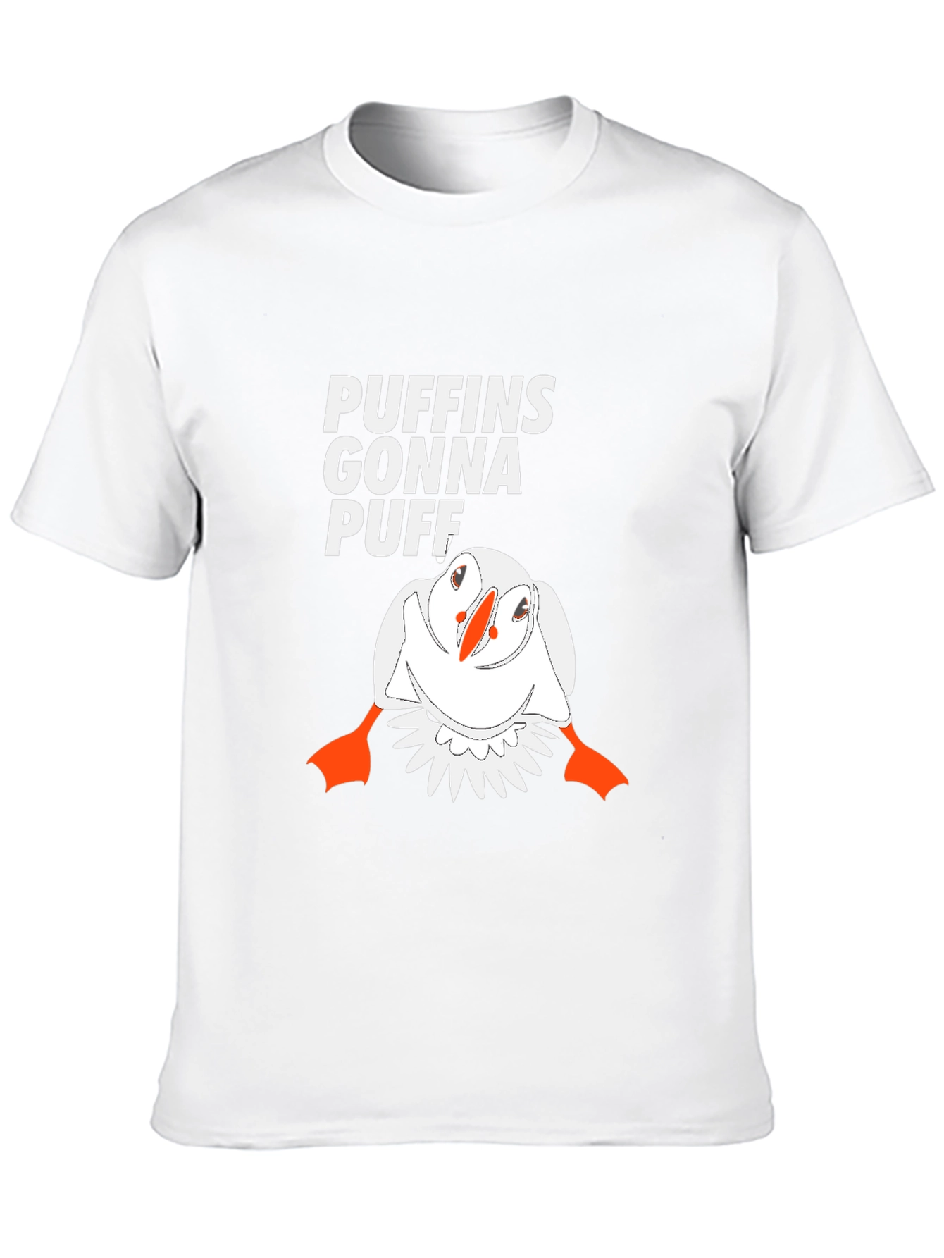 Puffins Gonna Puff Graphic Tee - Black Cotton T-Shirt