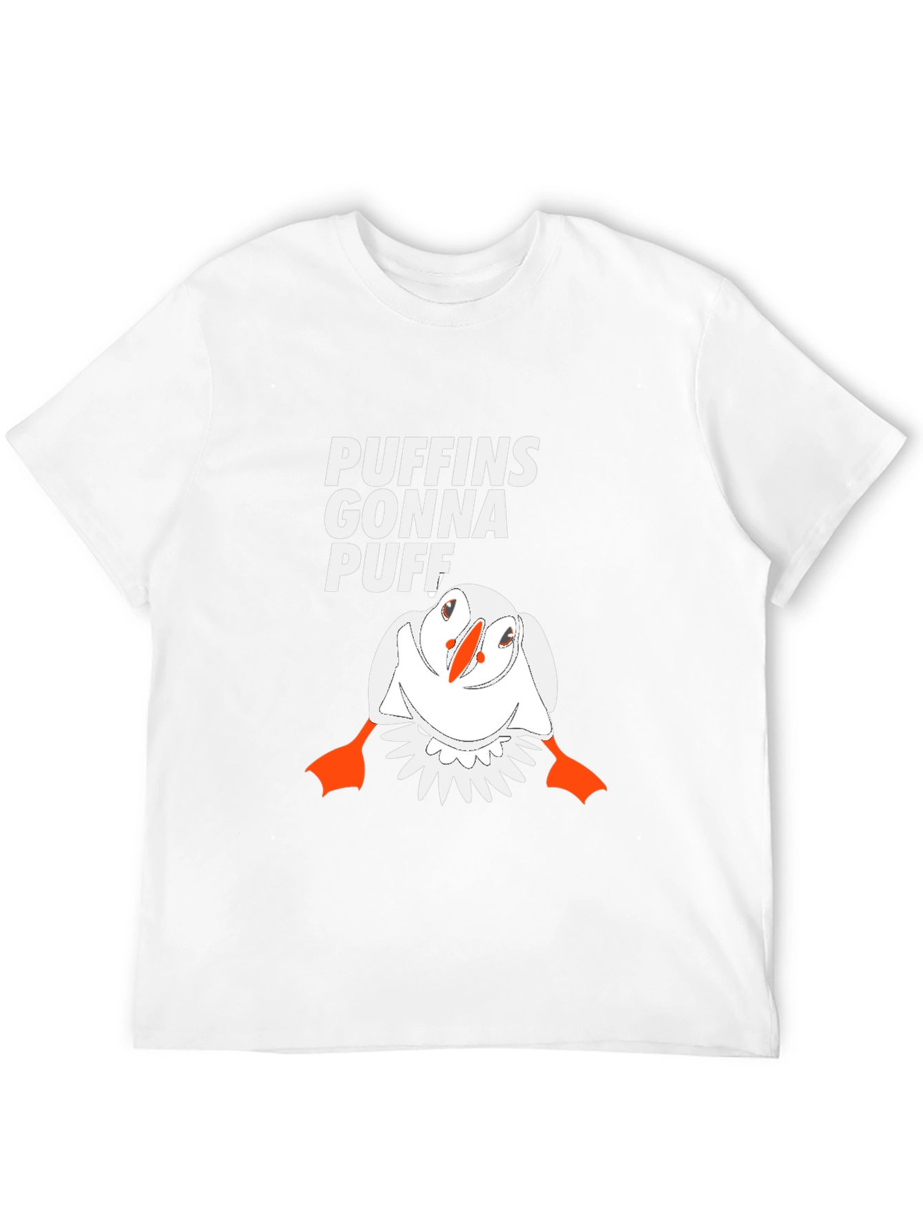 Puffins Gonna Puff Graphic Tee - Black Cotton T-Shirt