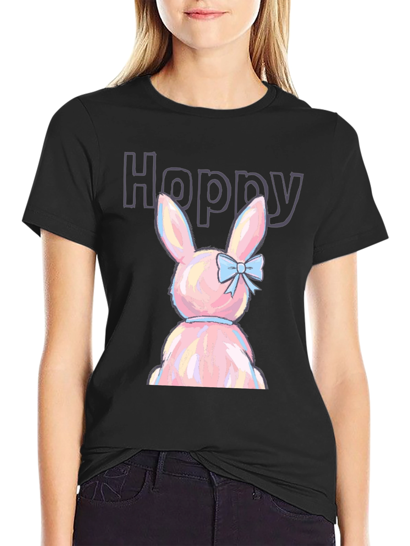 Hoppy Easter Bunny Graphic T-Shirt