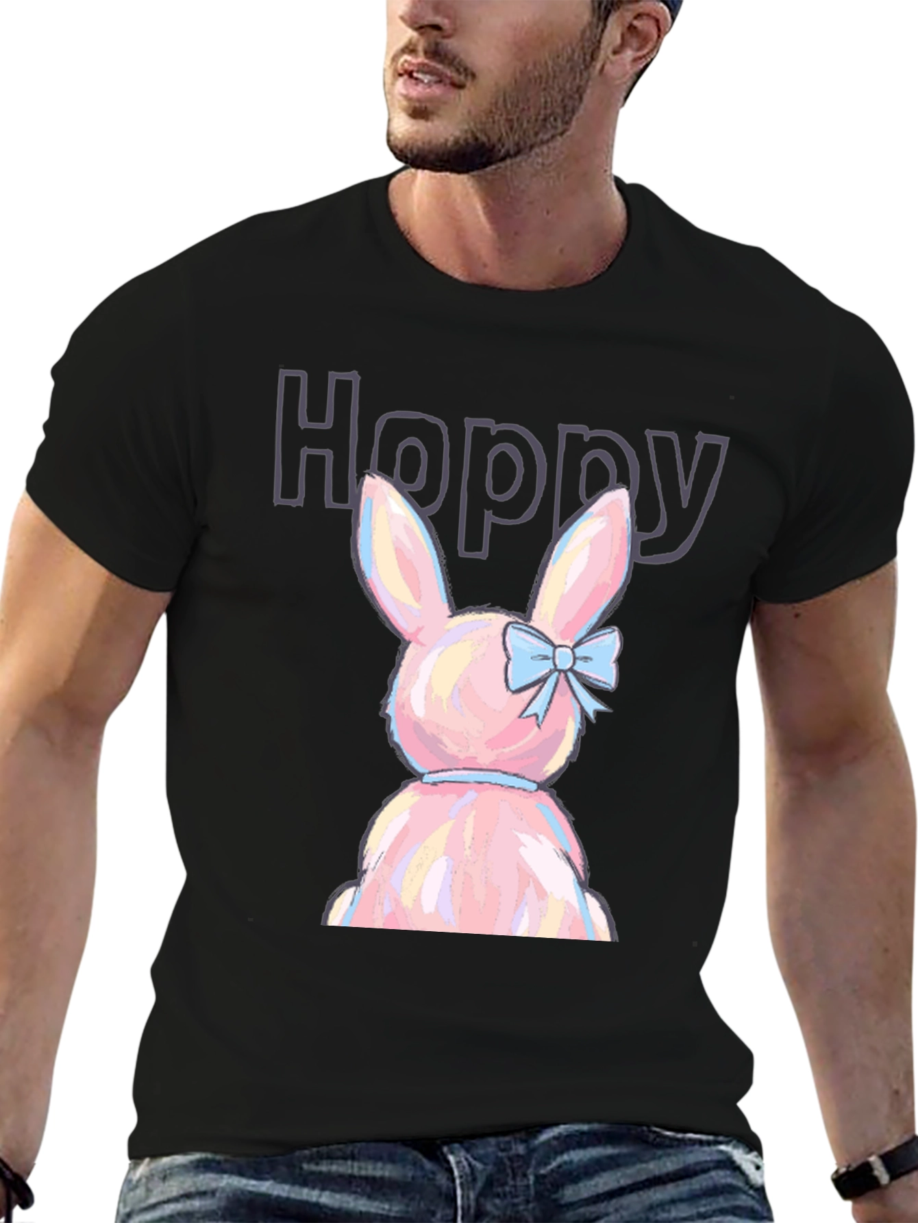 Hoppy Easter Bunny Graphic T-Shirt