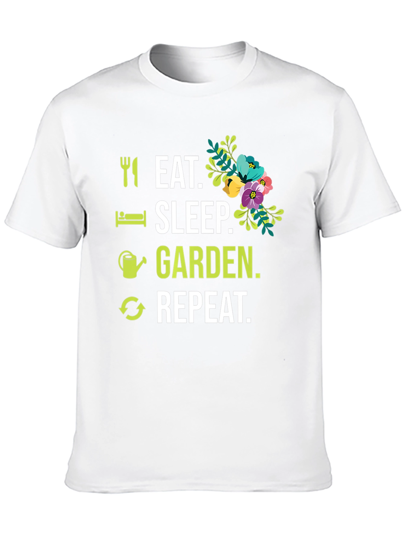 Eat Sleep Garden Repeat Graphic T-Shirt