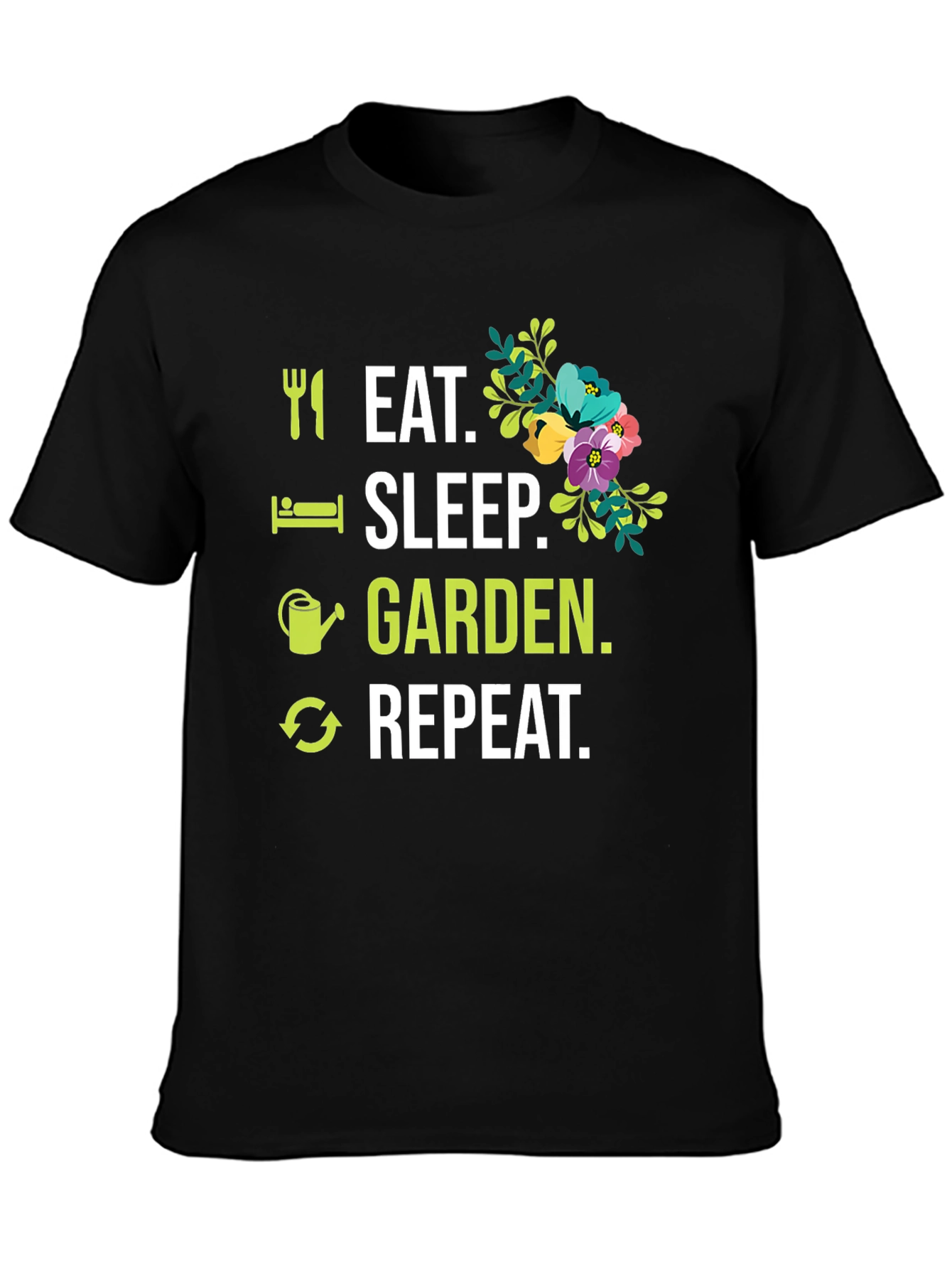 Eat Sleep Garden Repeat Graphic T-Shirt