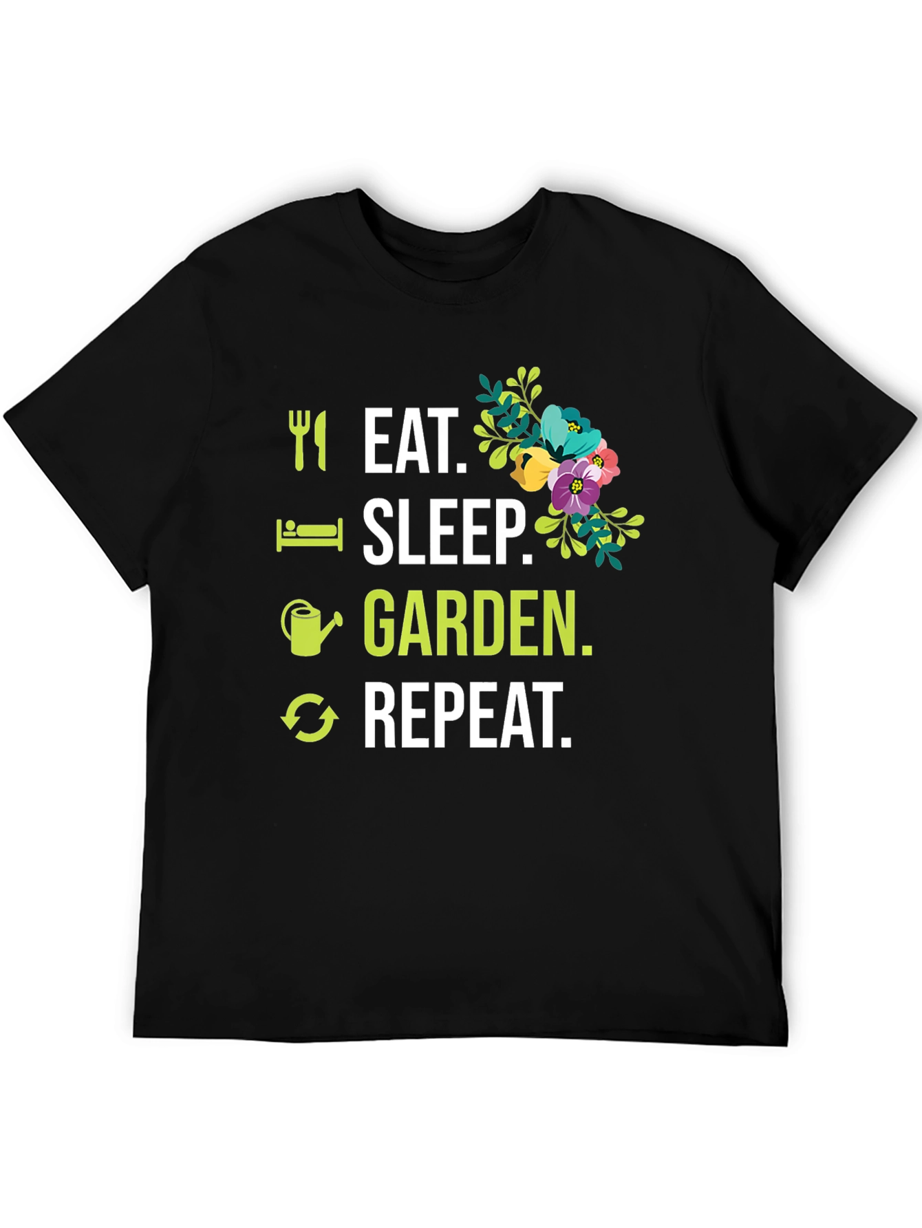 Eat Sleep Garden Repeat Graphic T-Shirt