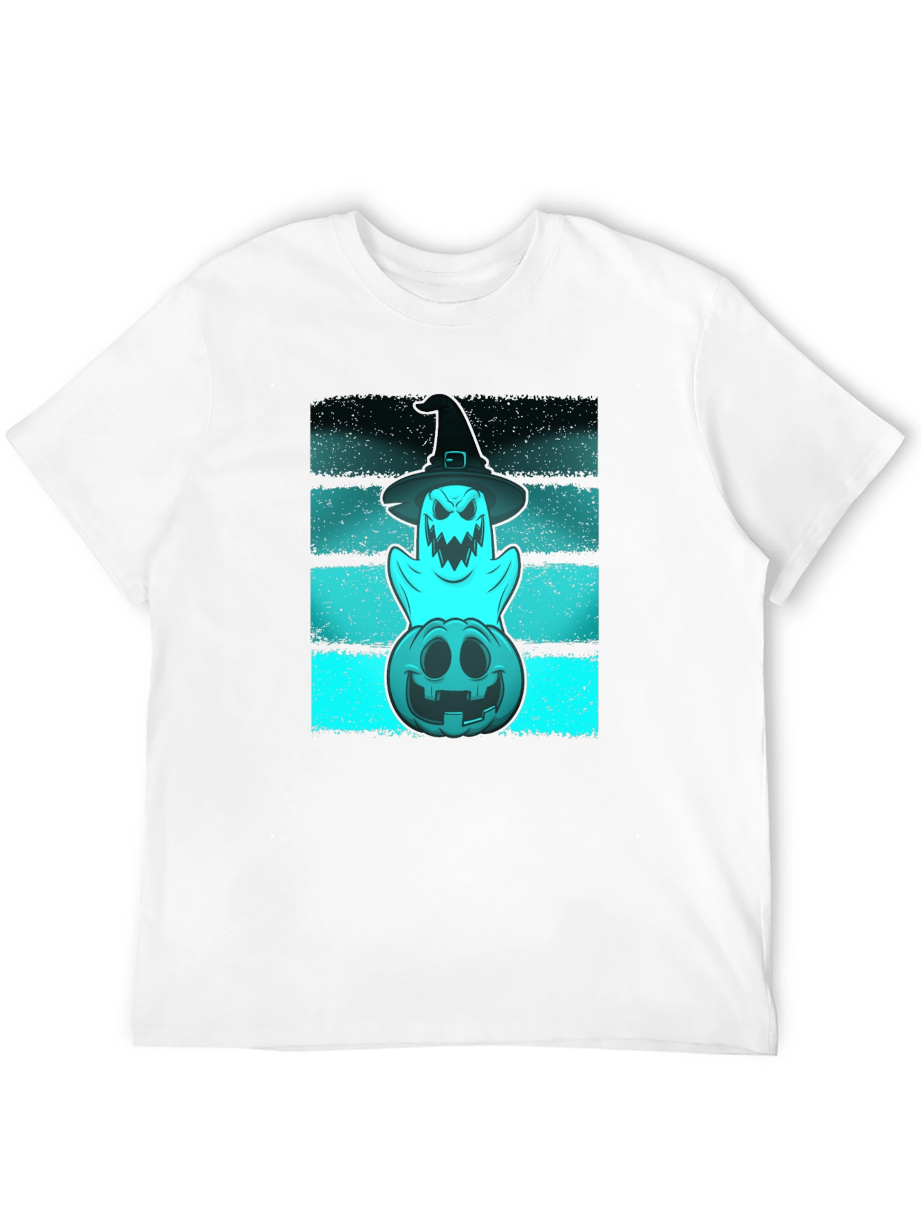 Halloween Ghost & Pumpkin Graphic Tee