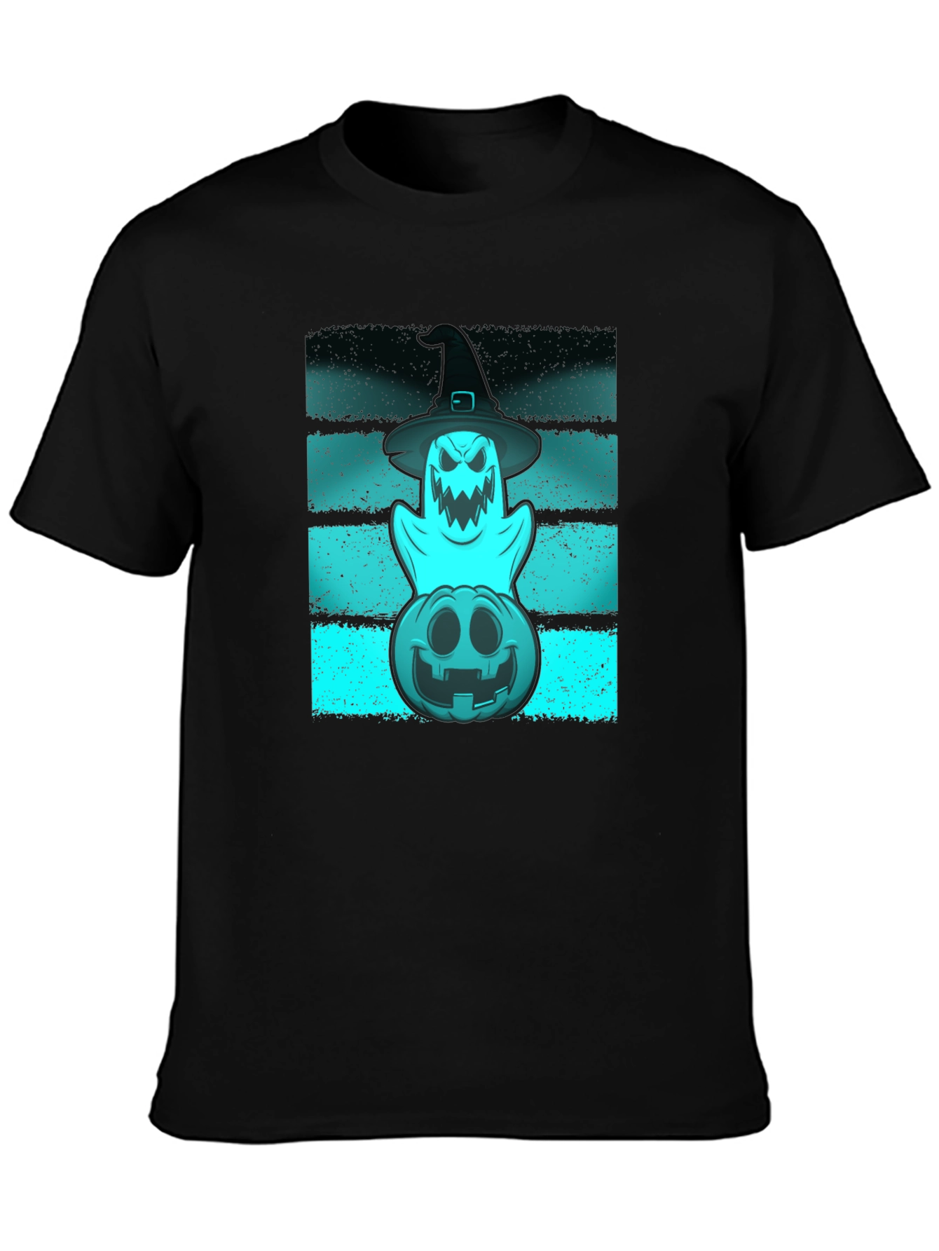 Halloween Ghost & Pumpkin Graphic Tee