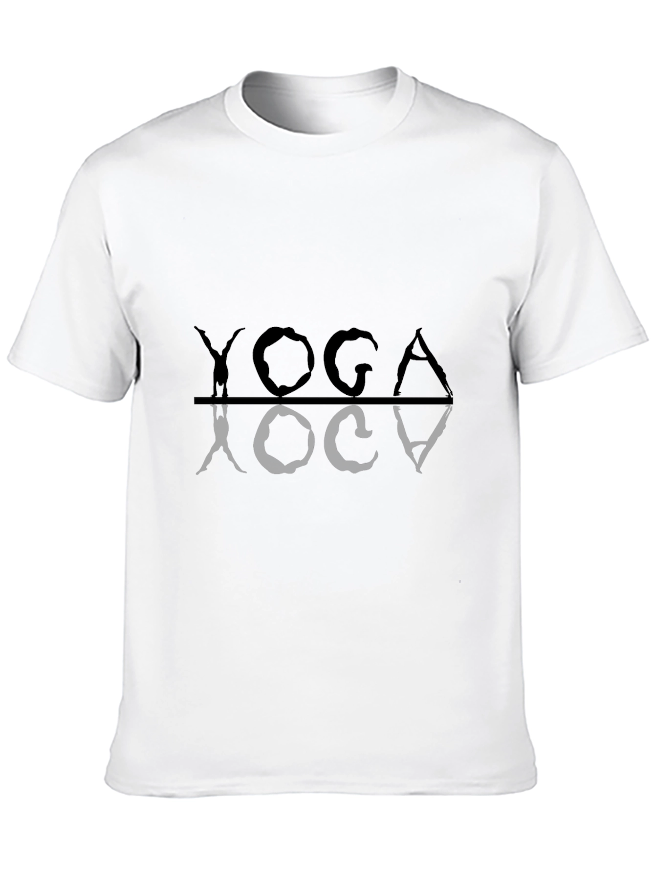 Yoga Reflection Graphic Tee - Unisex Black T-Shirt