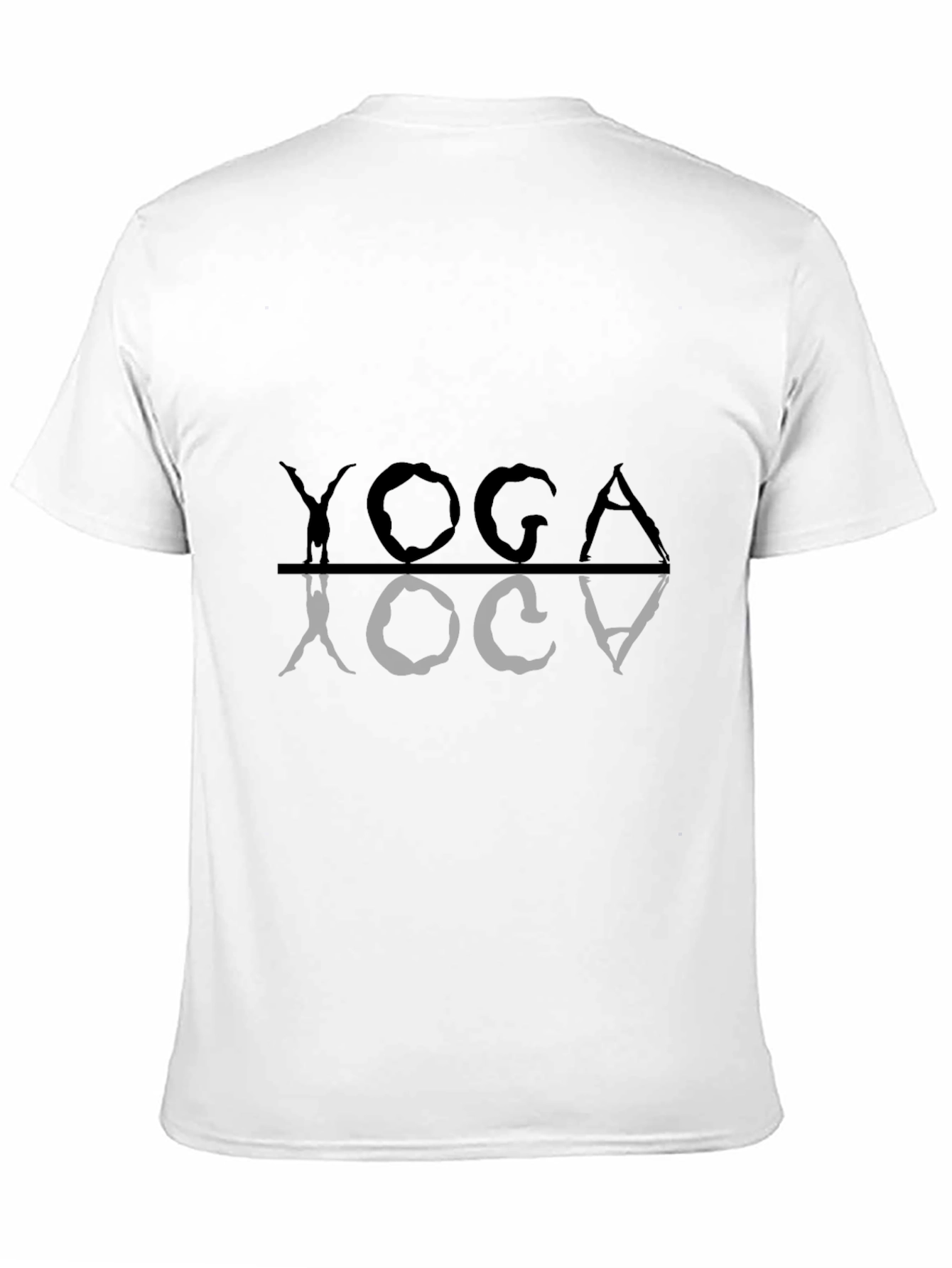 Yoga Reflection Graphic Tee - Unisex Black T-Shirt