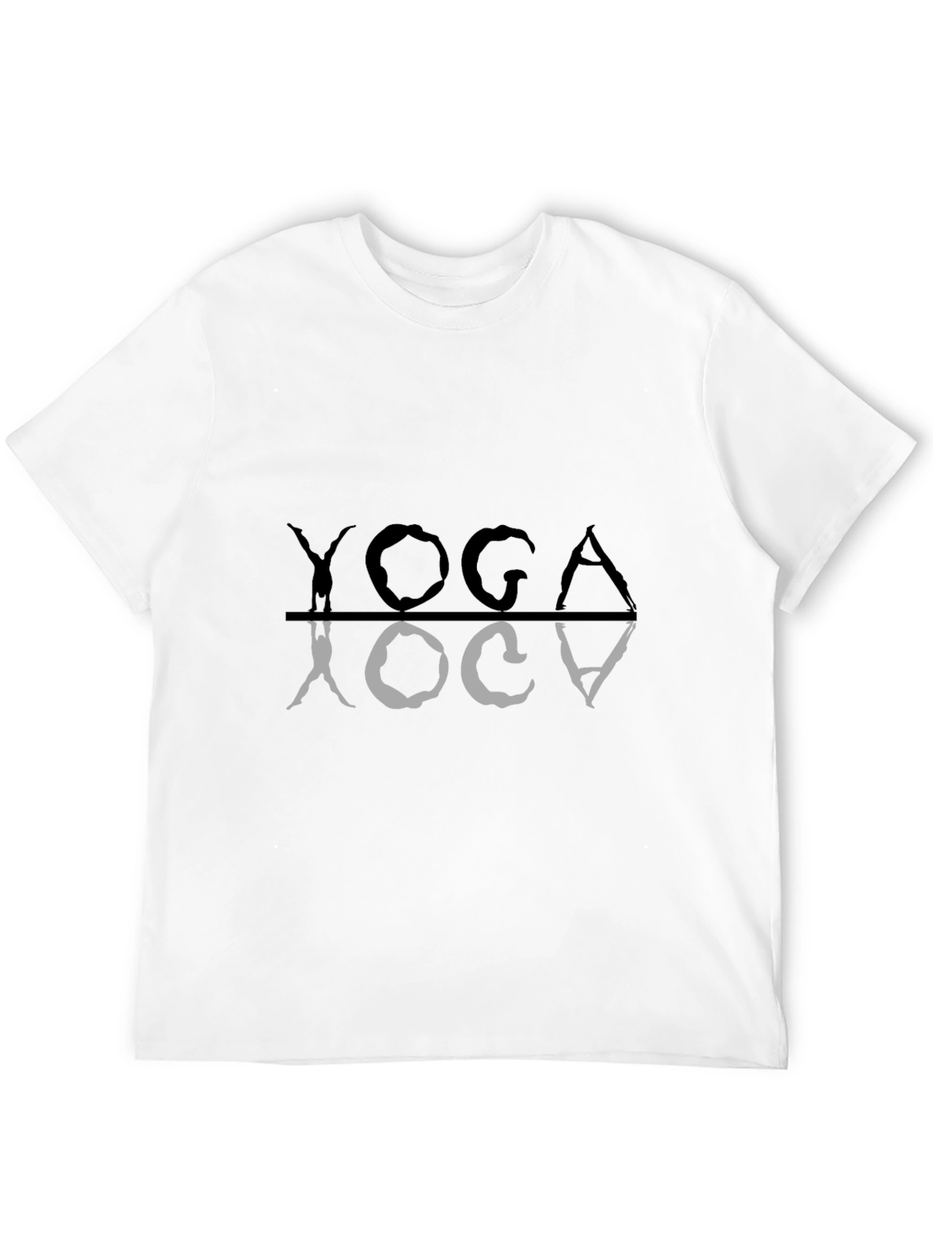 Yoga Reflection Graphic Tee - Unisex Black T-Shirt