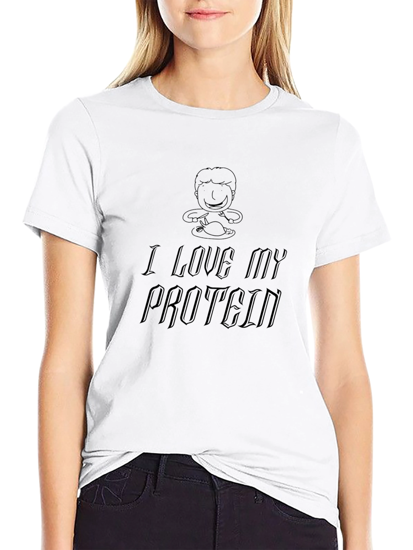 I Love My Protein T-Shirt - Black Graphic Tee