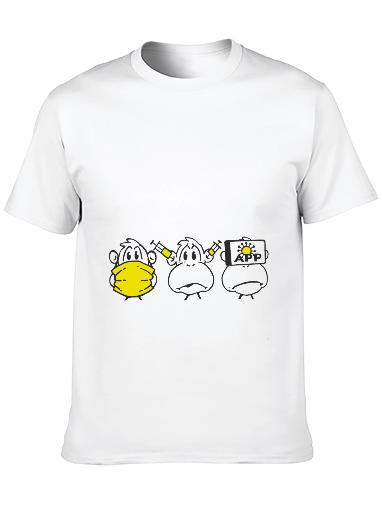 Novelty Monkey Graphic Black T-Shirt