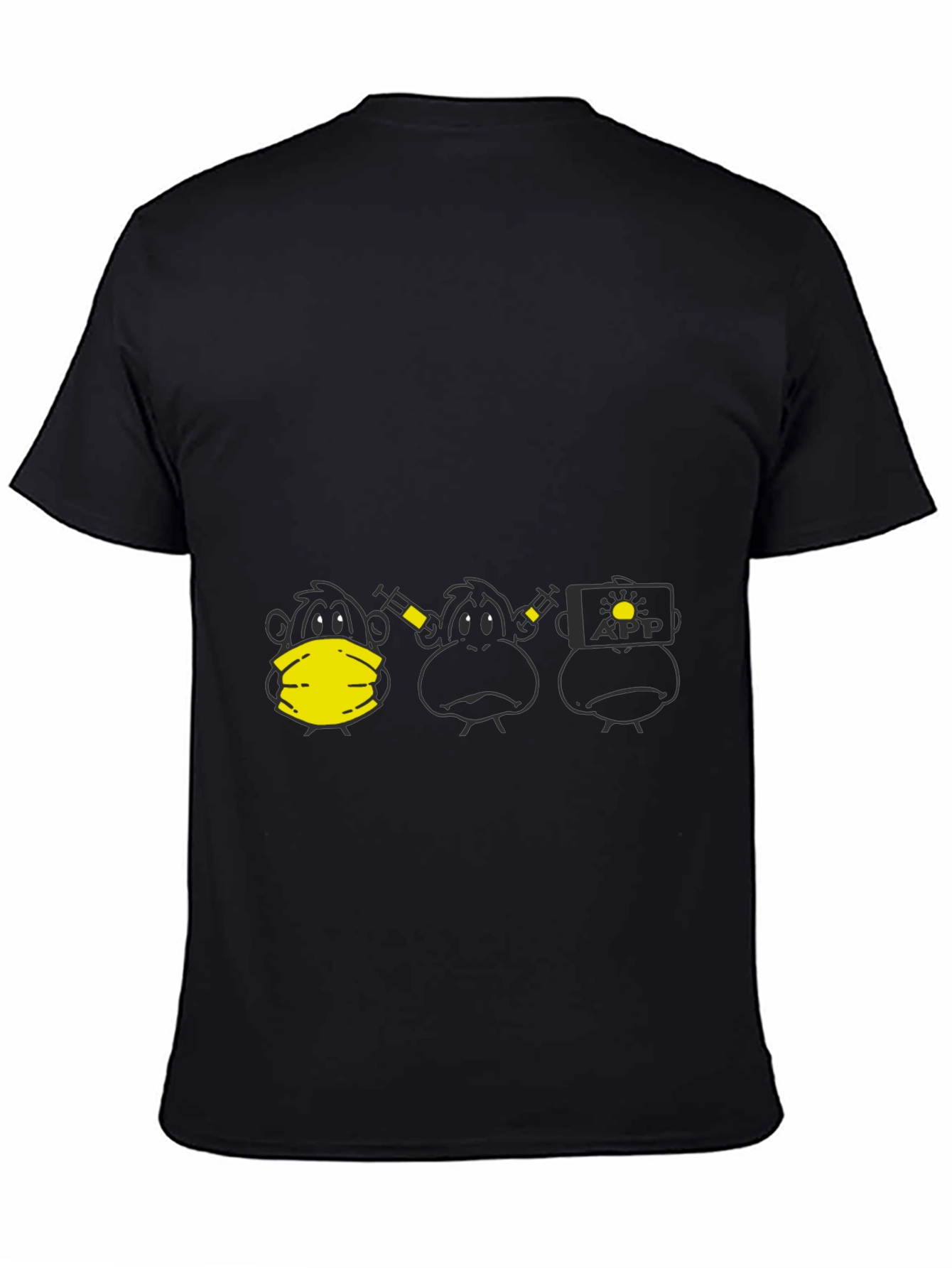 Novelty Monkey Graphic Black T-Shirt